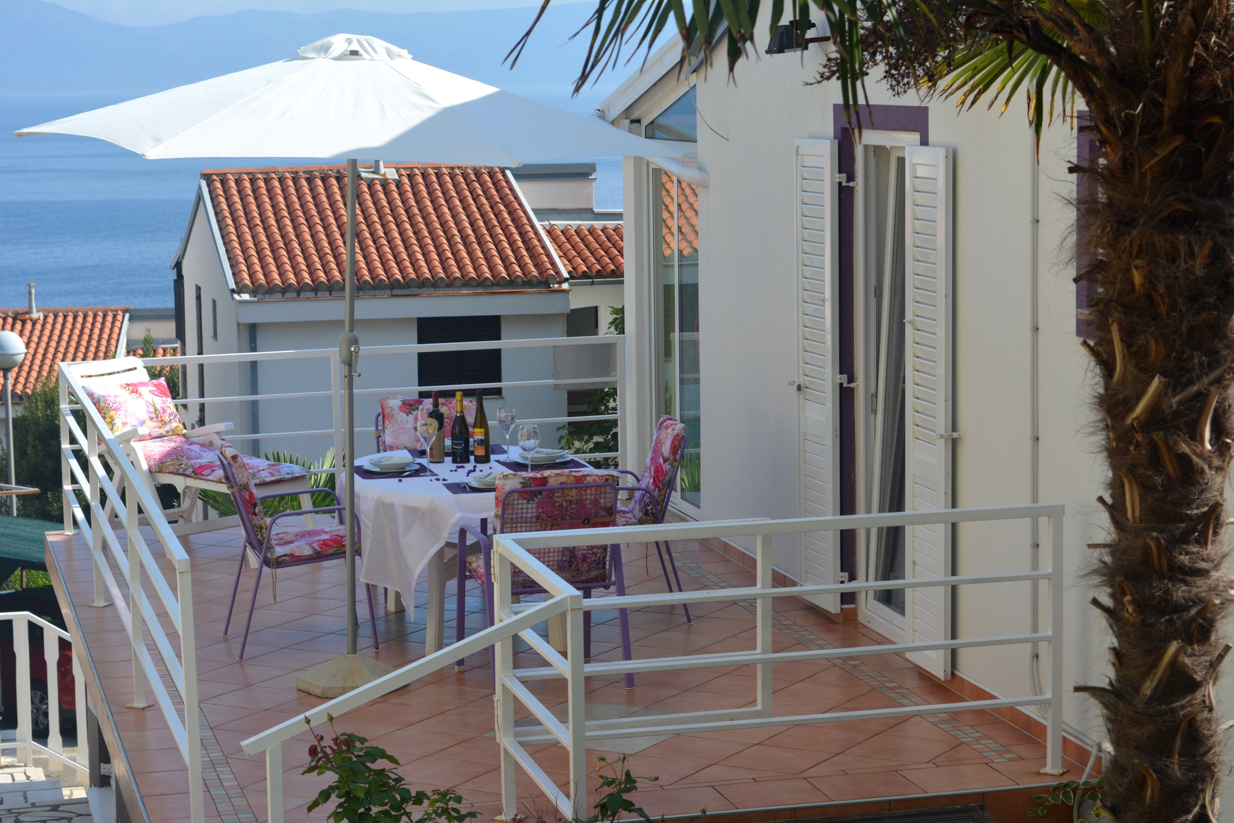 One bedroom apartment with terrace and sea view Ravni, Labin  A-a
