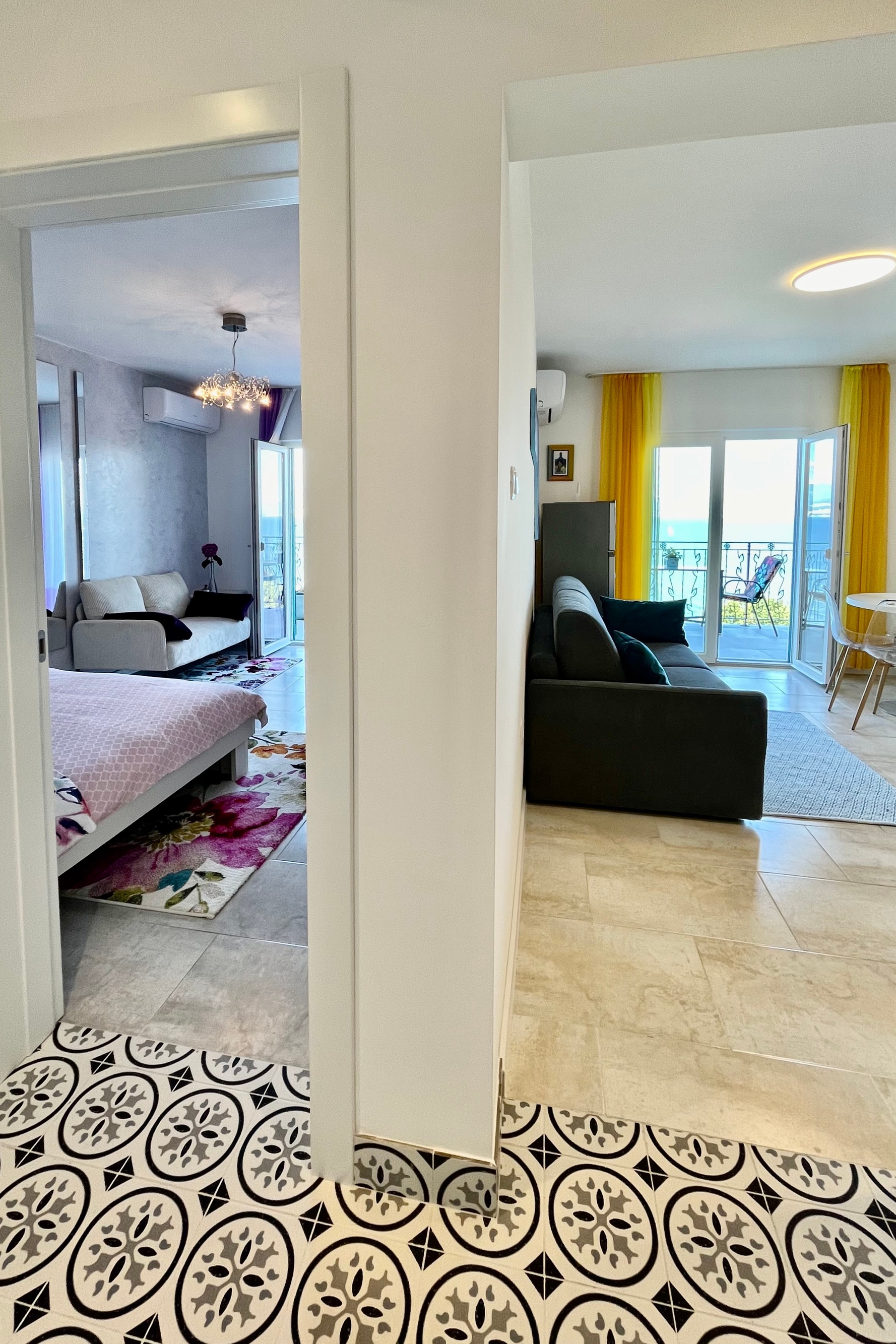 Two bedroom apartment with terrace and sea view Medveja, Opatija  A-b