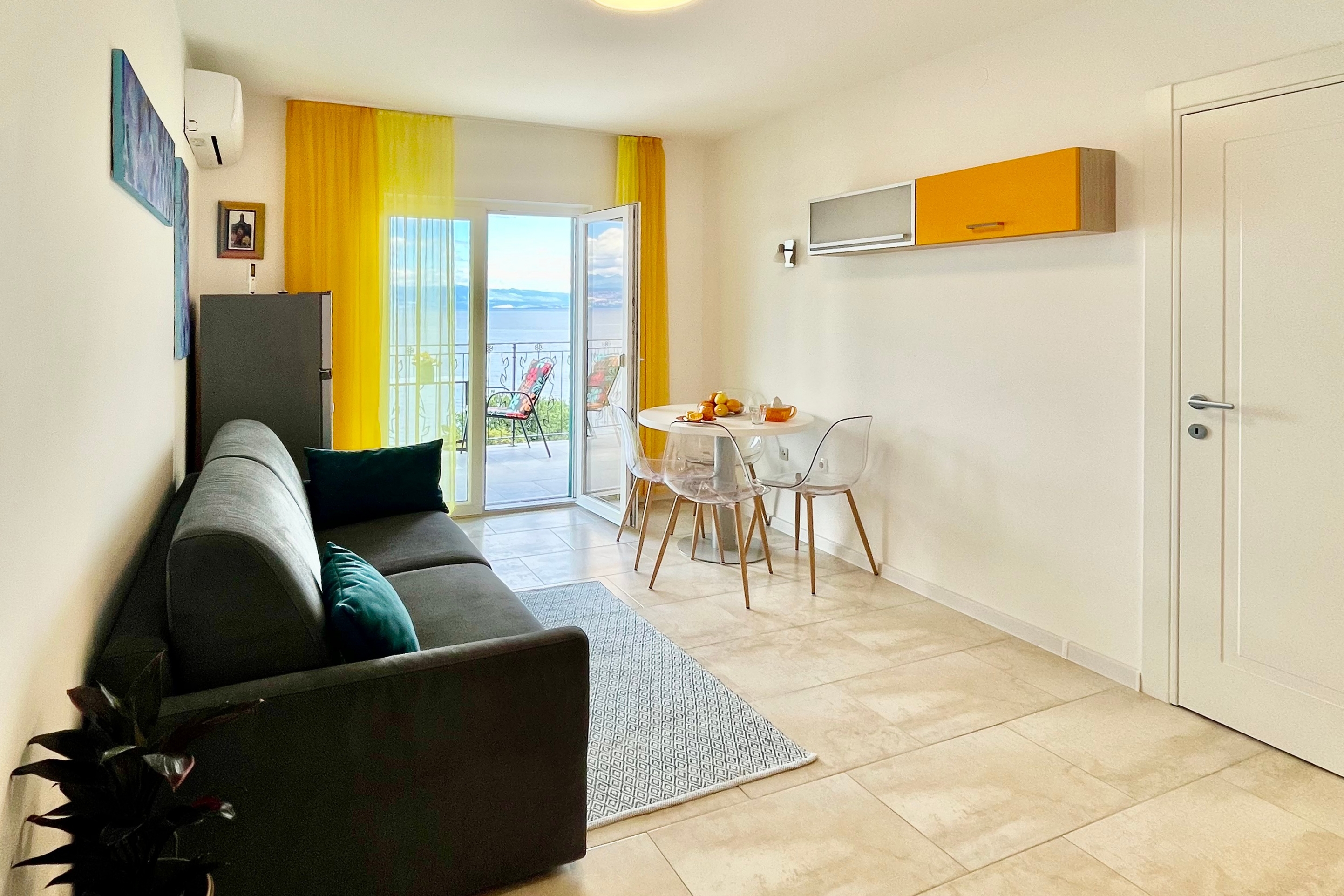 Two bedroom apartment with terrace and sea view Medveja, Opatija (A-7720-b)