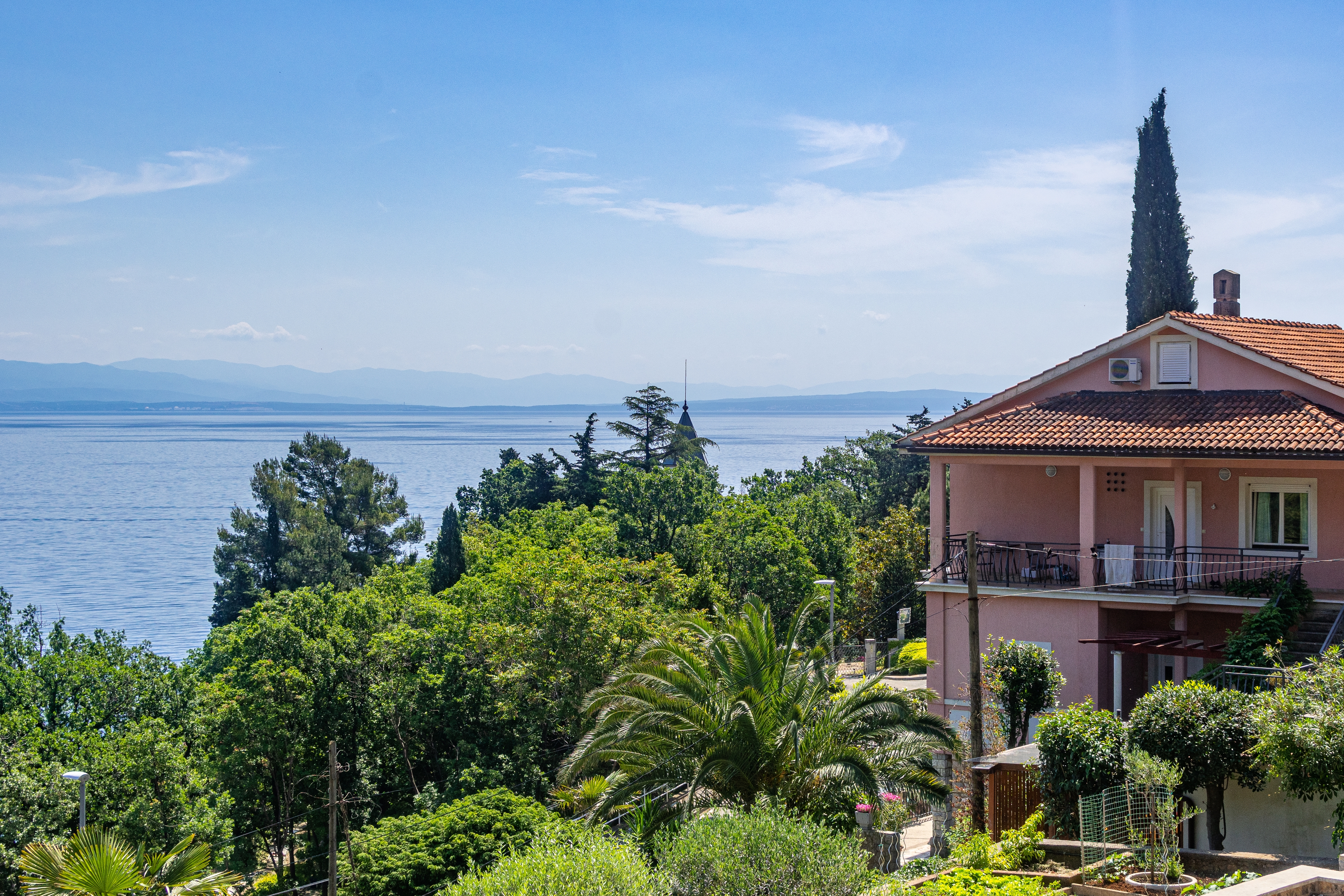 Studio flat with terrace and sea view Medveja, Opatija  AS-a