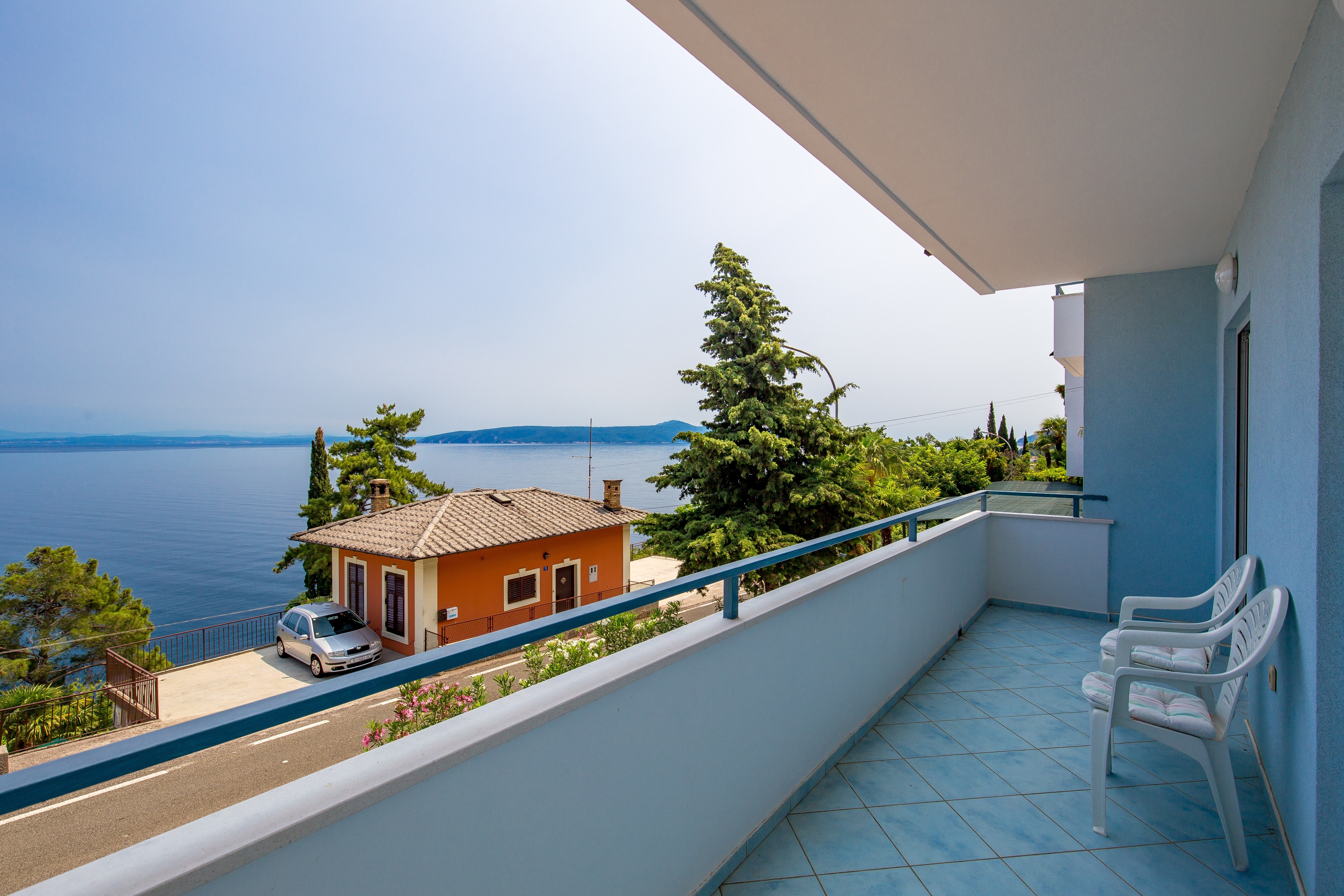 One bedroom apartment with terrace and sea view Mošćenička Draga, Opatija  A-a