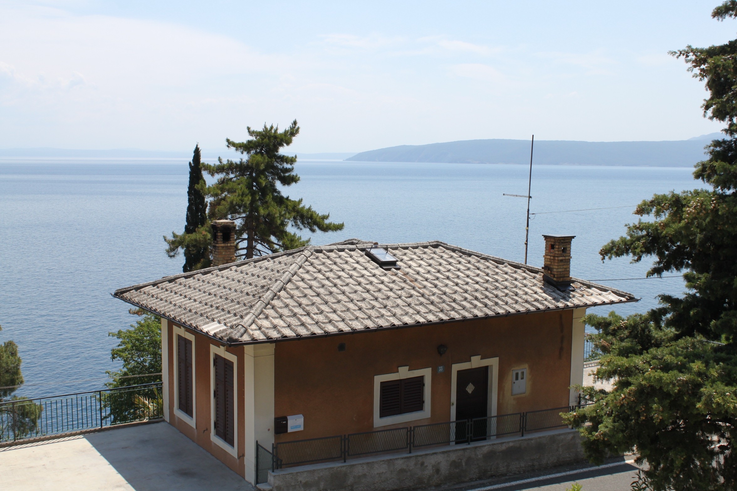 One bedroom apartment with terrace and sea view Mošćenička Draga, Opatija  A-a