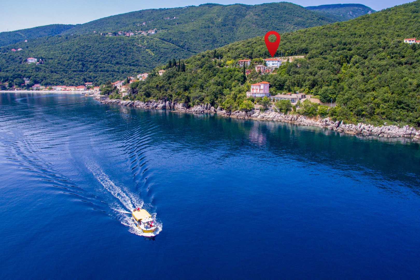 Jednosobni apartman s terasom i pogledom na more Mošćenička Draga, Opatija  A-a