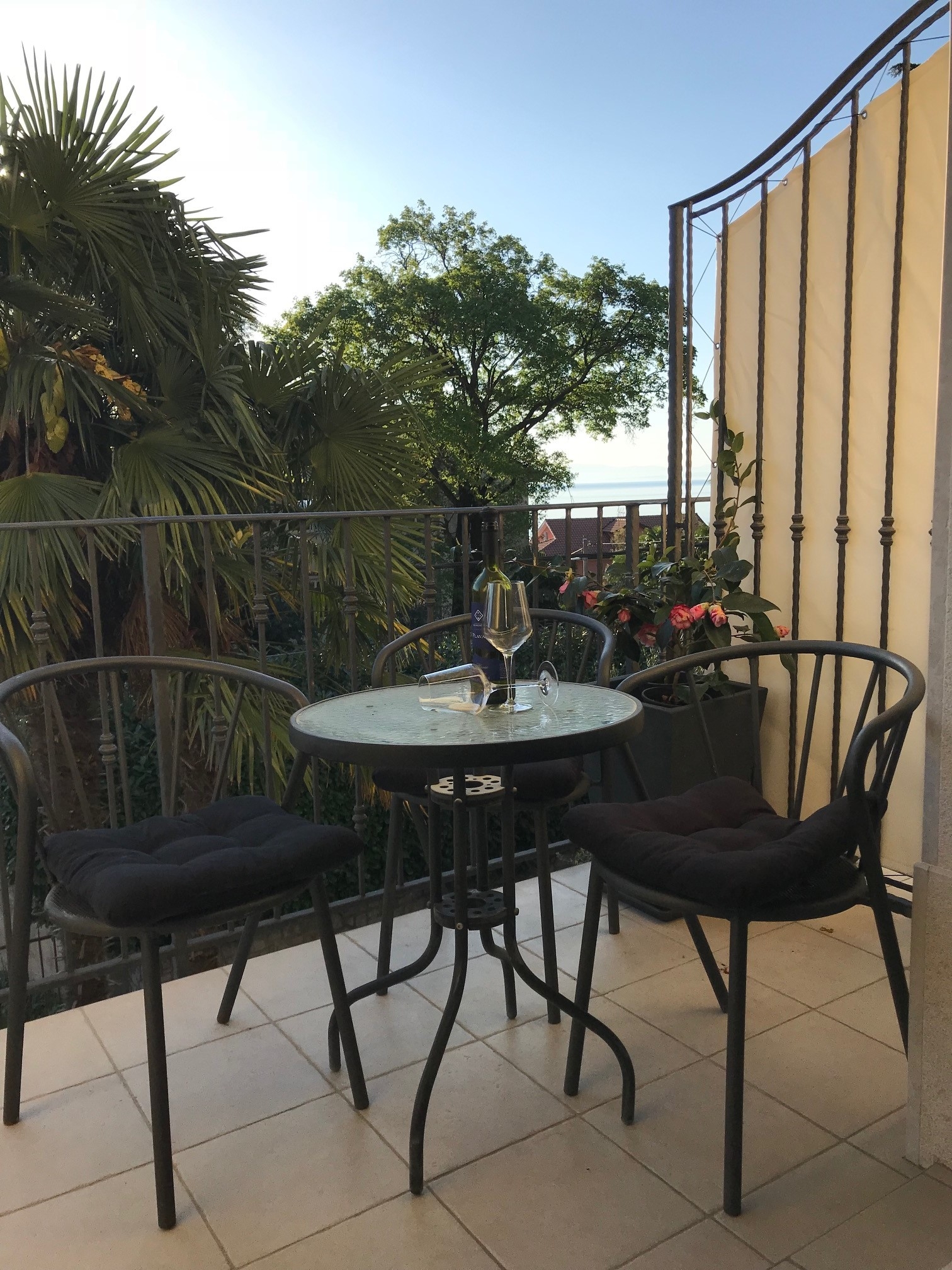 One bedroom apartment with terrace and sea view Lovran, Opatija  A-c