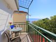 Brela, Balkon u smještaju tipa house, s pogledom na more, kućni ljubimci dozvoljeni i WiFi.