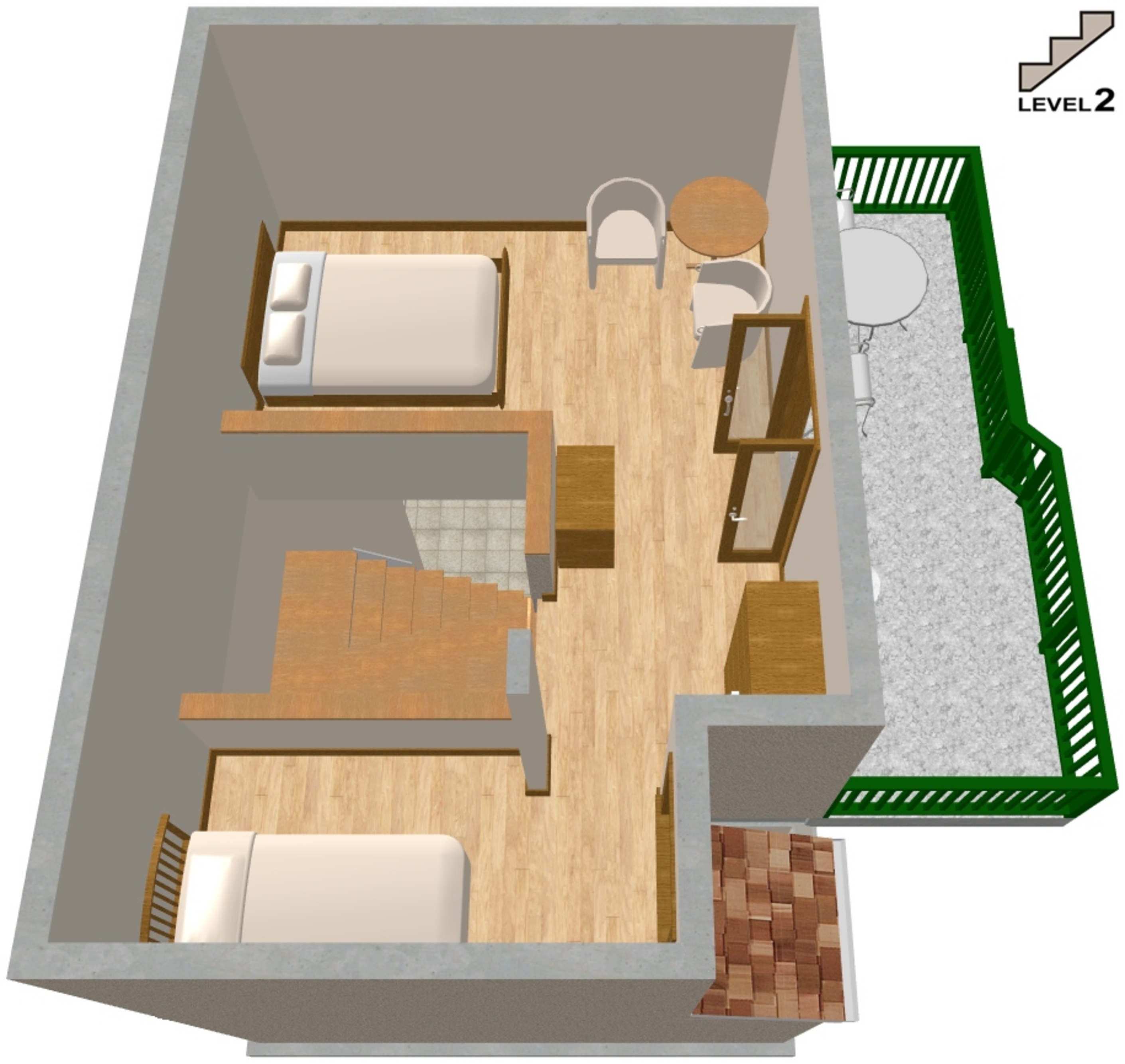 One bedroom house with terrace and sea view Brela, Makarska  K