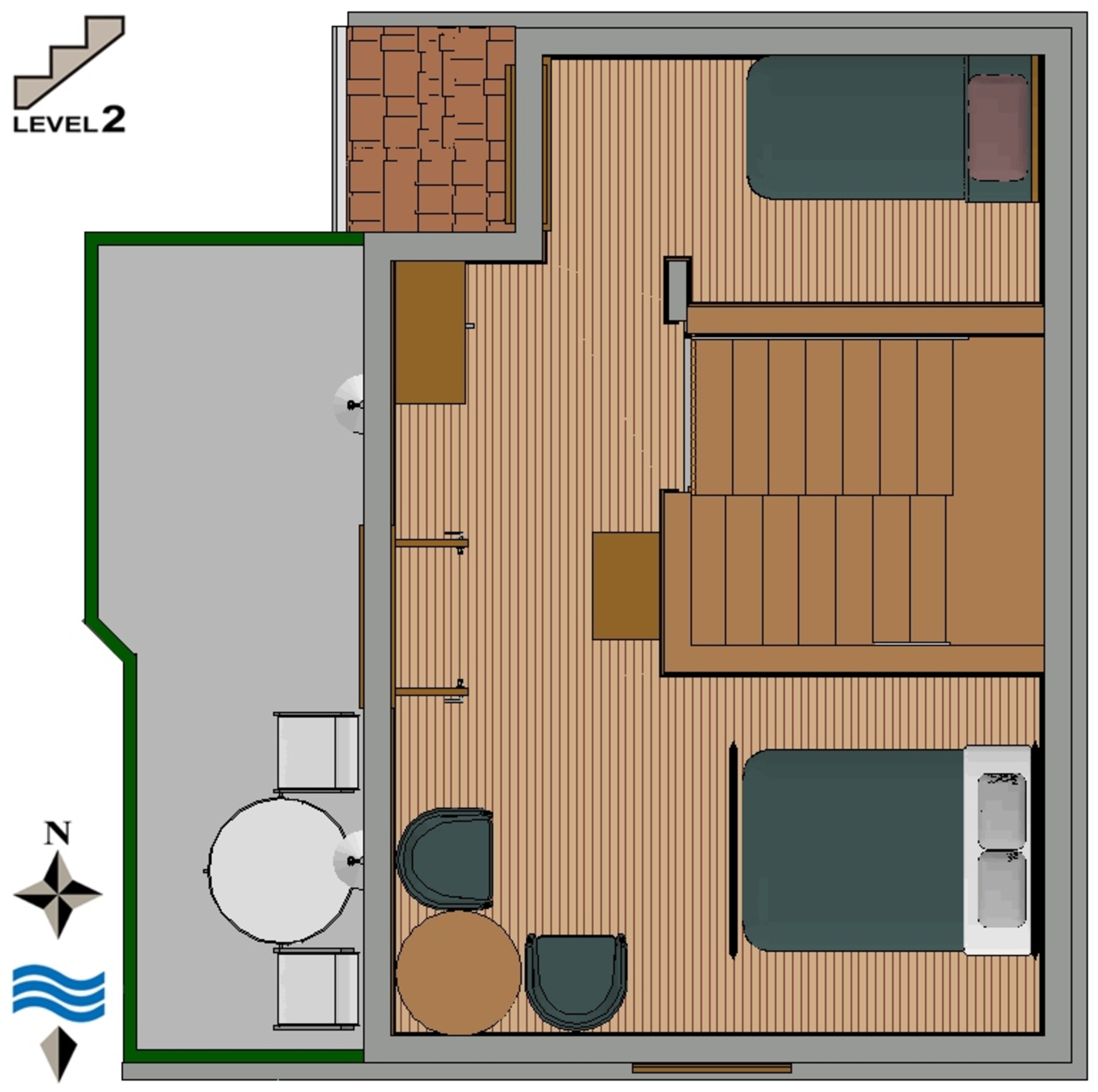 One bedroom house with terrace and sea view Brela, Makarska  K