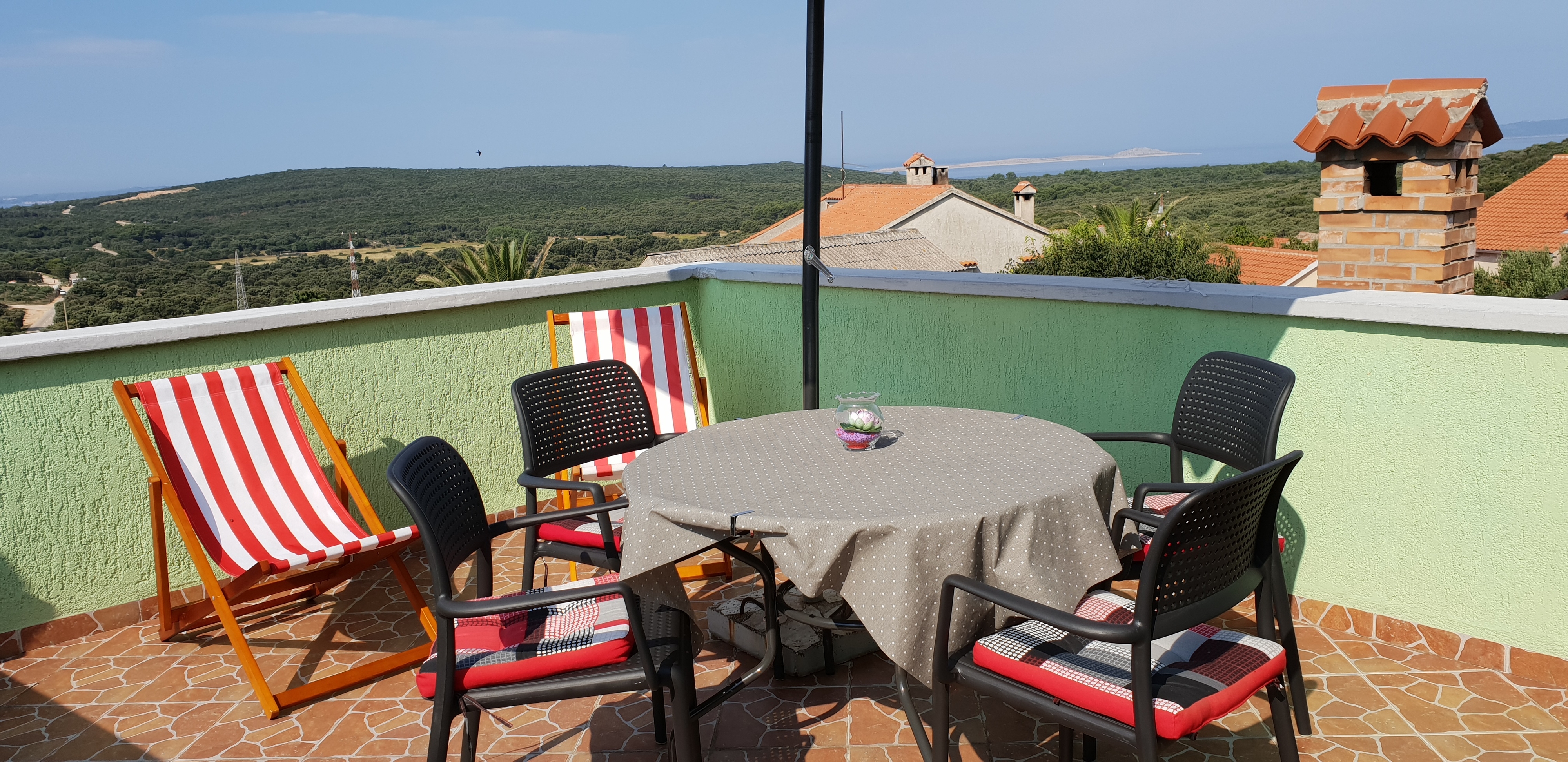 Studio flat with terrace and sea view Ćunski, Lošinj (AS-7951-a)