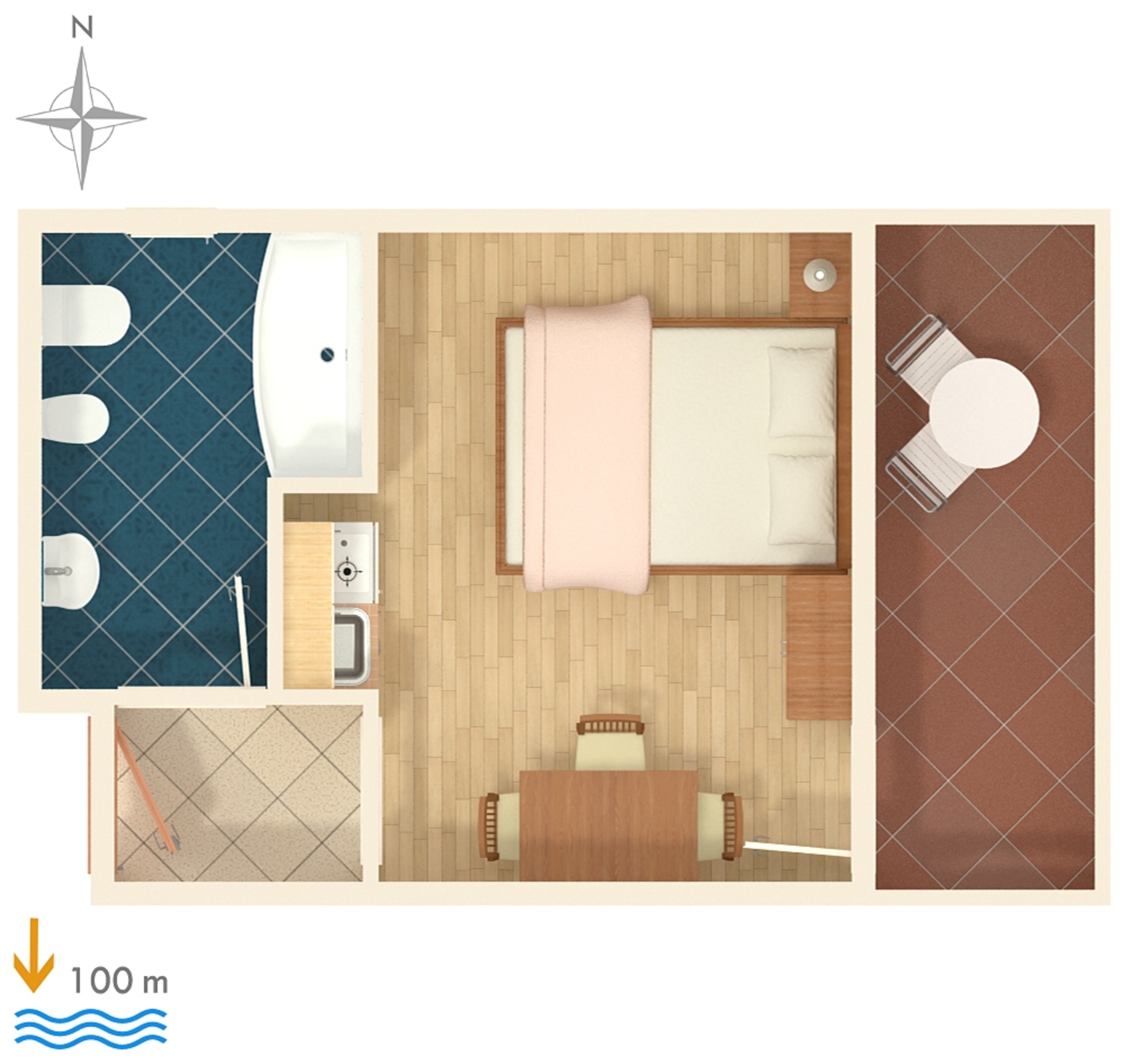 Studio flat with balcony Jezera, Murter  AS-e