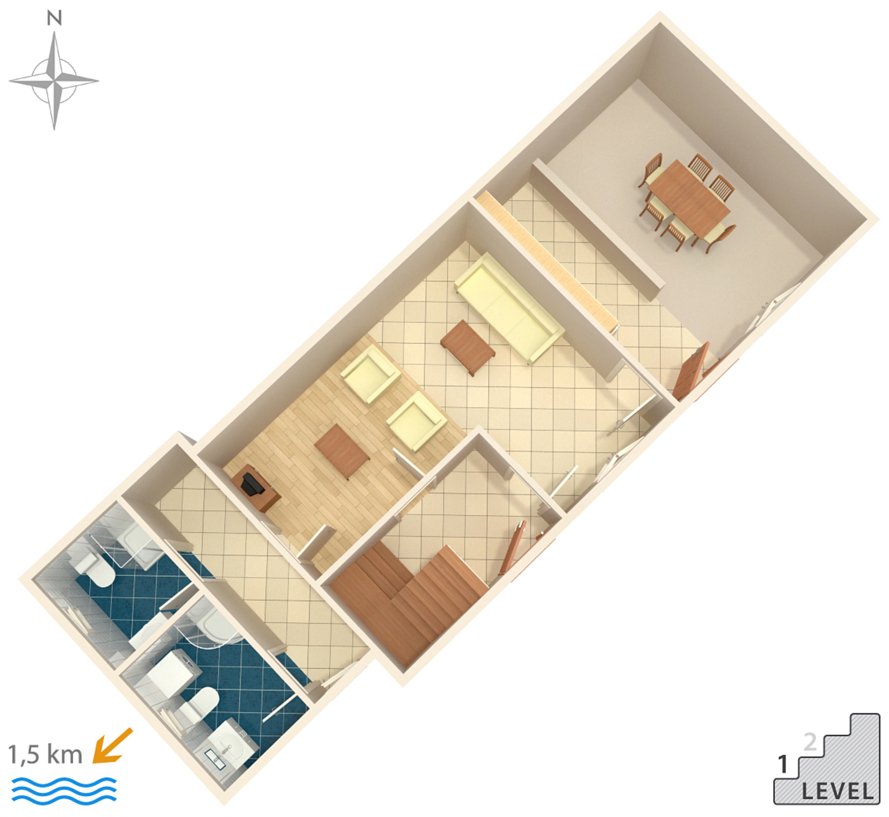 Three bedroom house with terrace Stivan, Cres  K