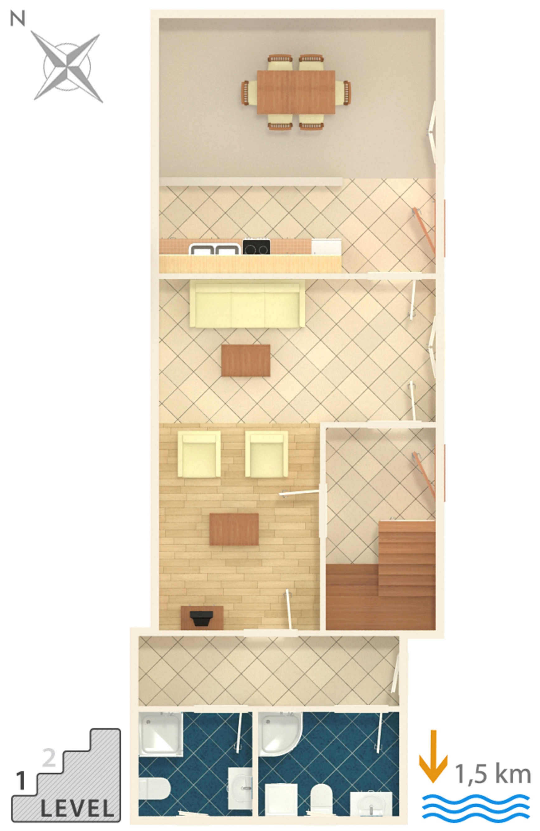 Three bedroom house with terrace Stivan, Cres  K