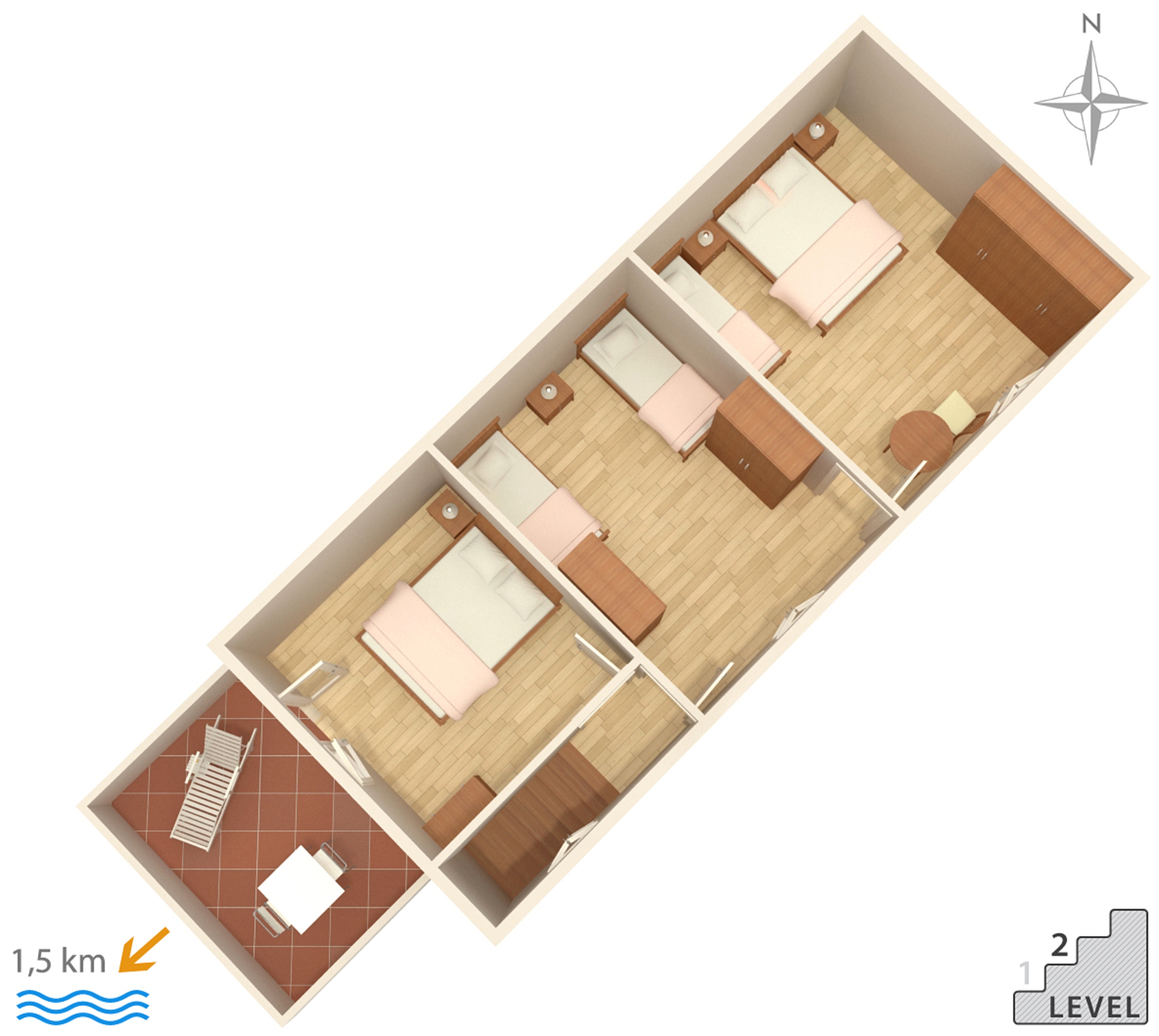 Three bedroom house with terrace Stivan, Cres  K
