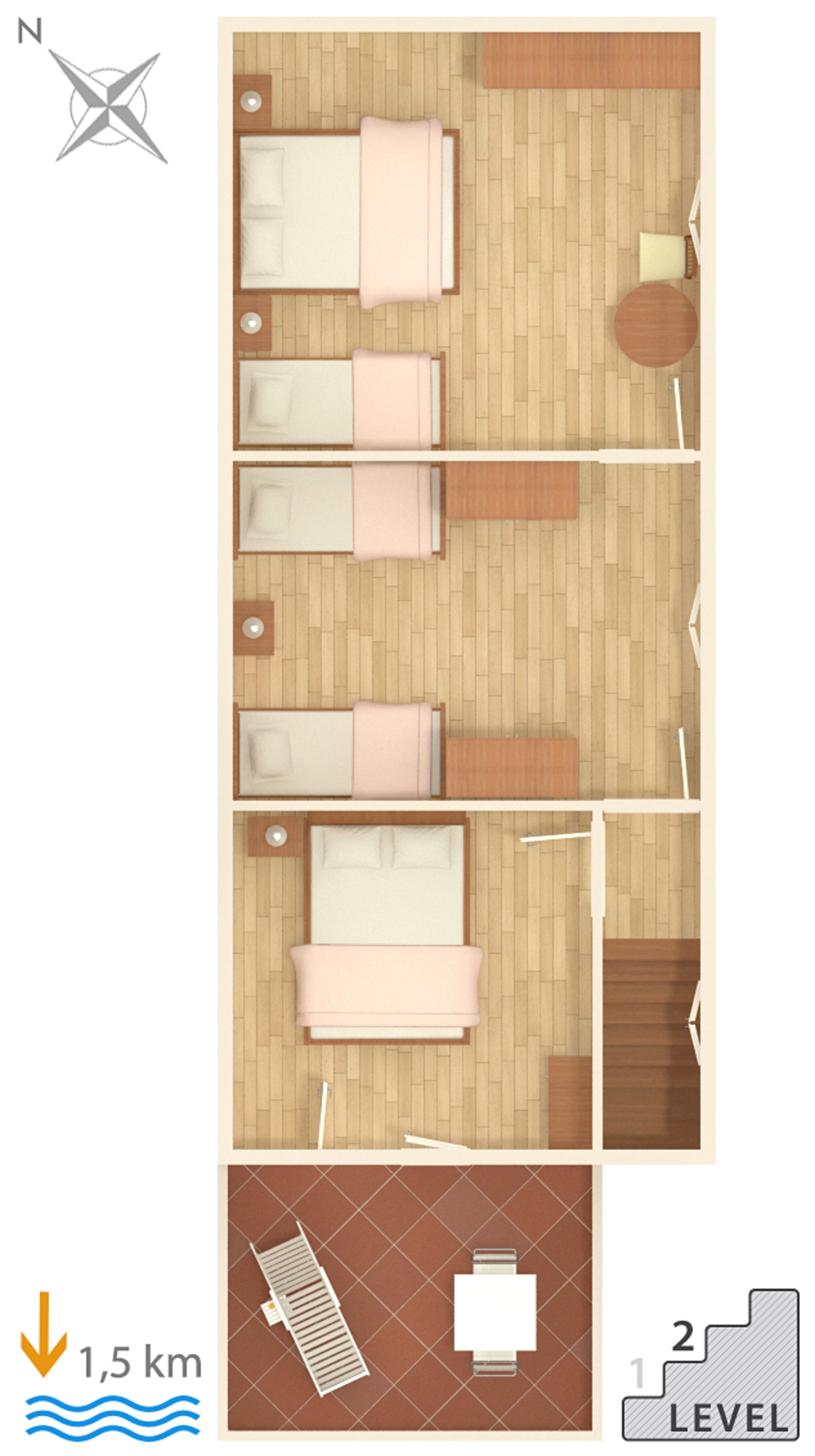 Three bedroom house with terrace Stivan, Cres  K