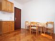 Ždrelac, Jídelna v ubytování typu apartment.