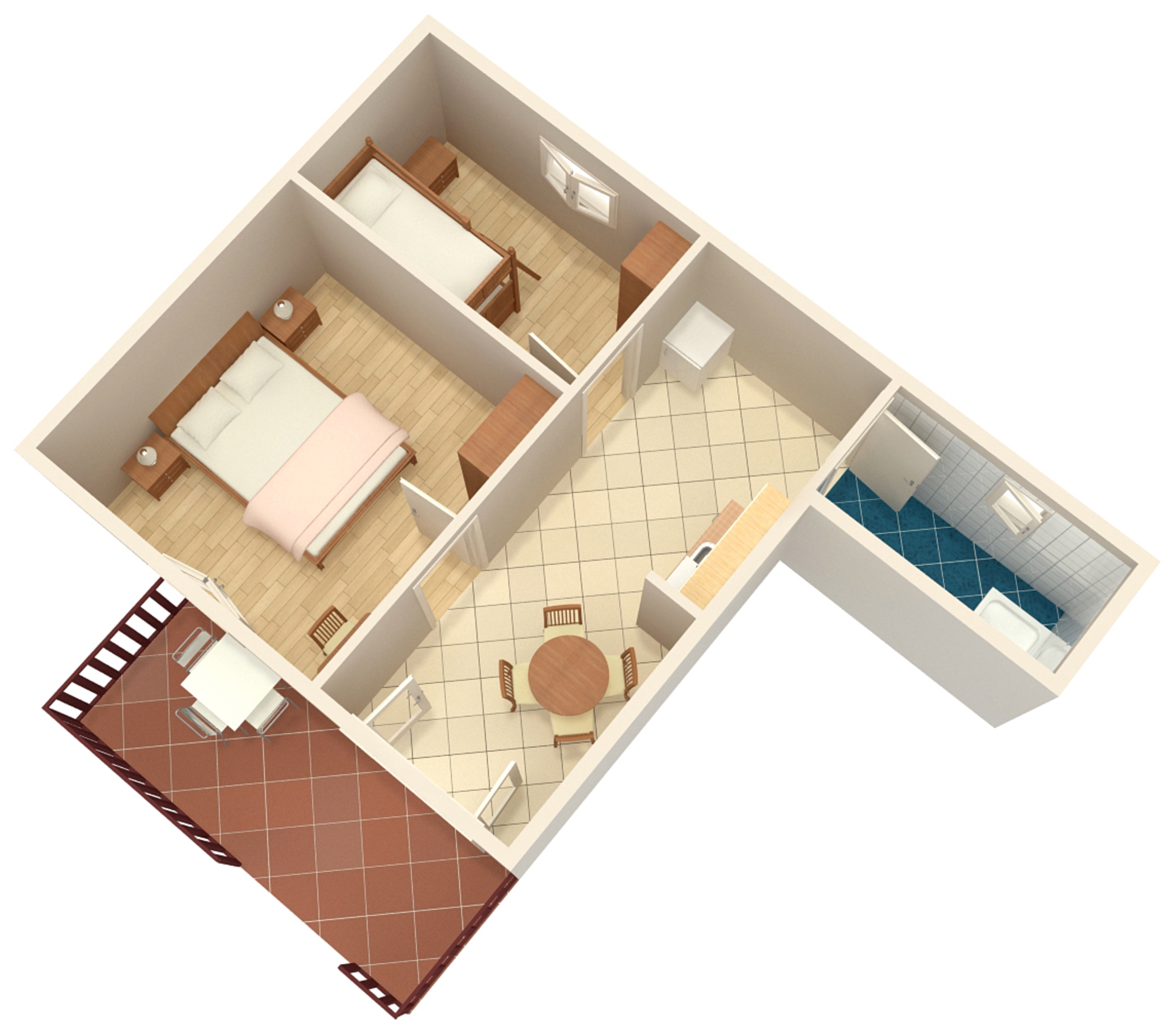 Two bedroom apartment with terrace Susak, Lošinj  A-d