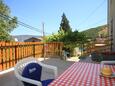 Valun, Terrace in the studio-apartment, with a sea view, (pet friendly) and WiFi.