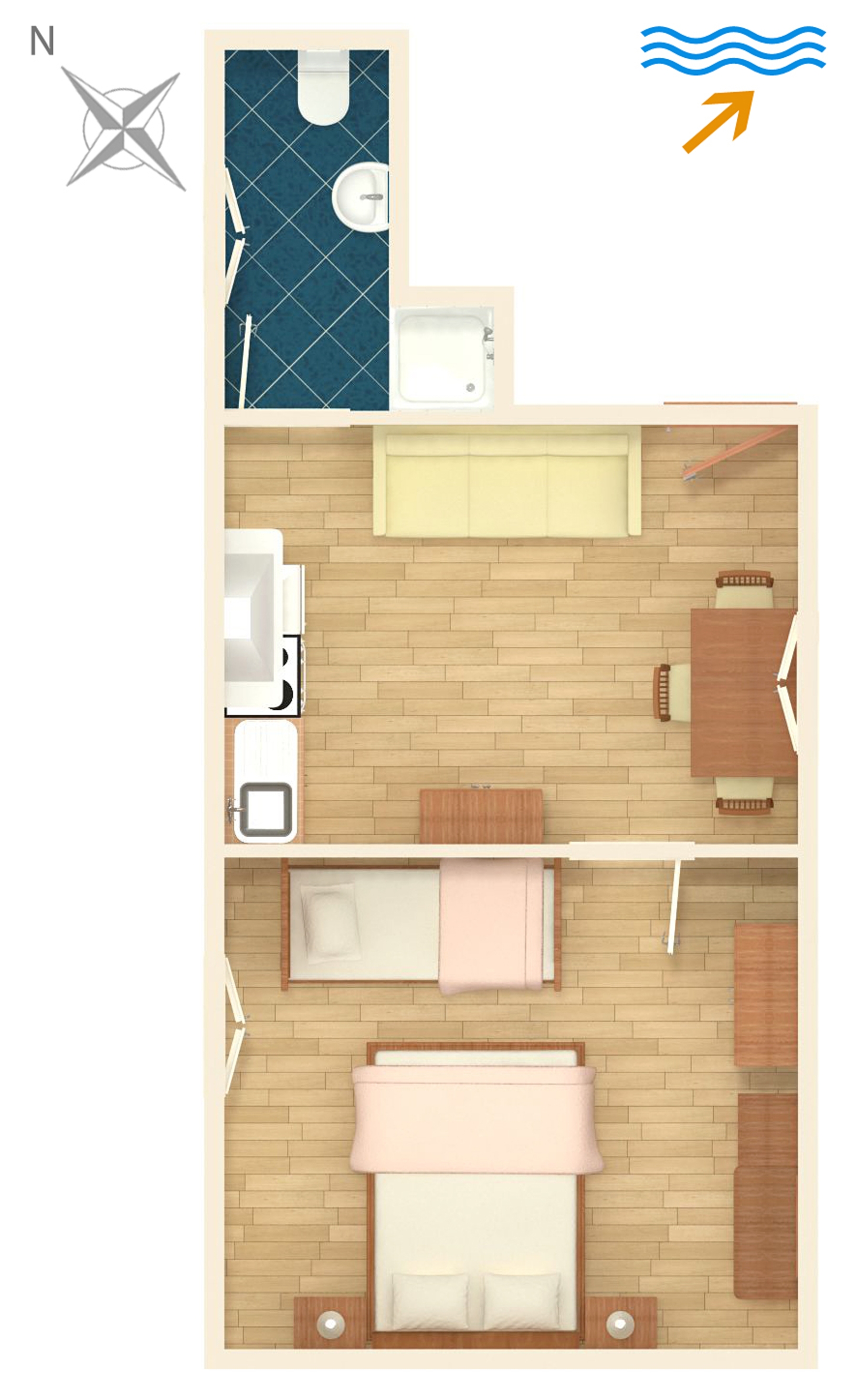 One bedroom apartment with air-conditioning Beli, Cres  A-a