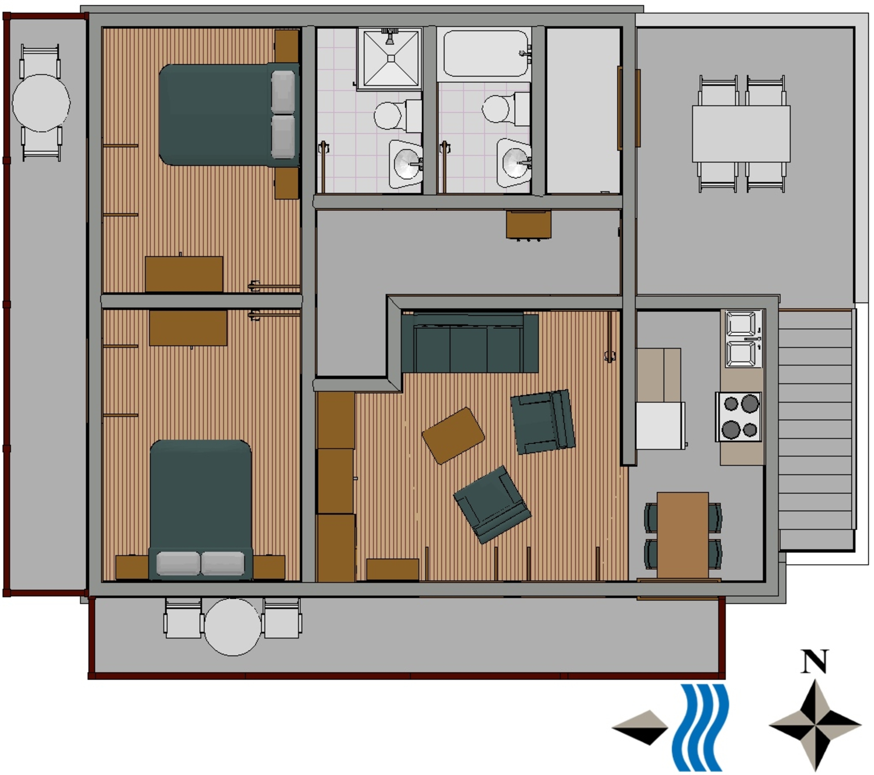 Two bedroom apartment near beach Tisno, Murter  A-a