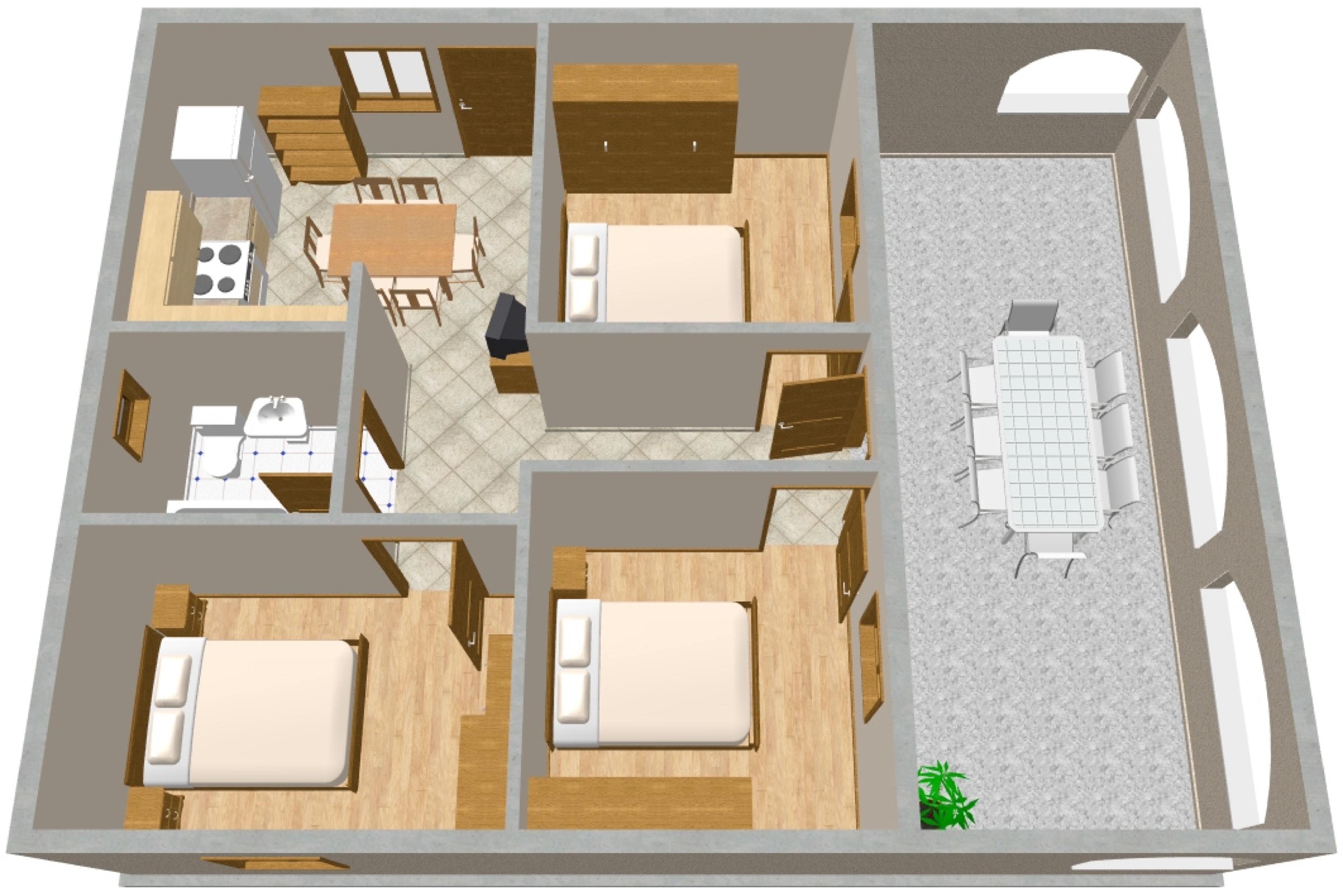 Three bedroom apartment with terrace and sea view Tisno, Murter  A-a