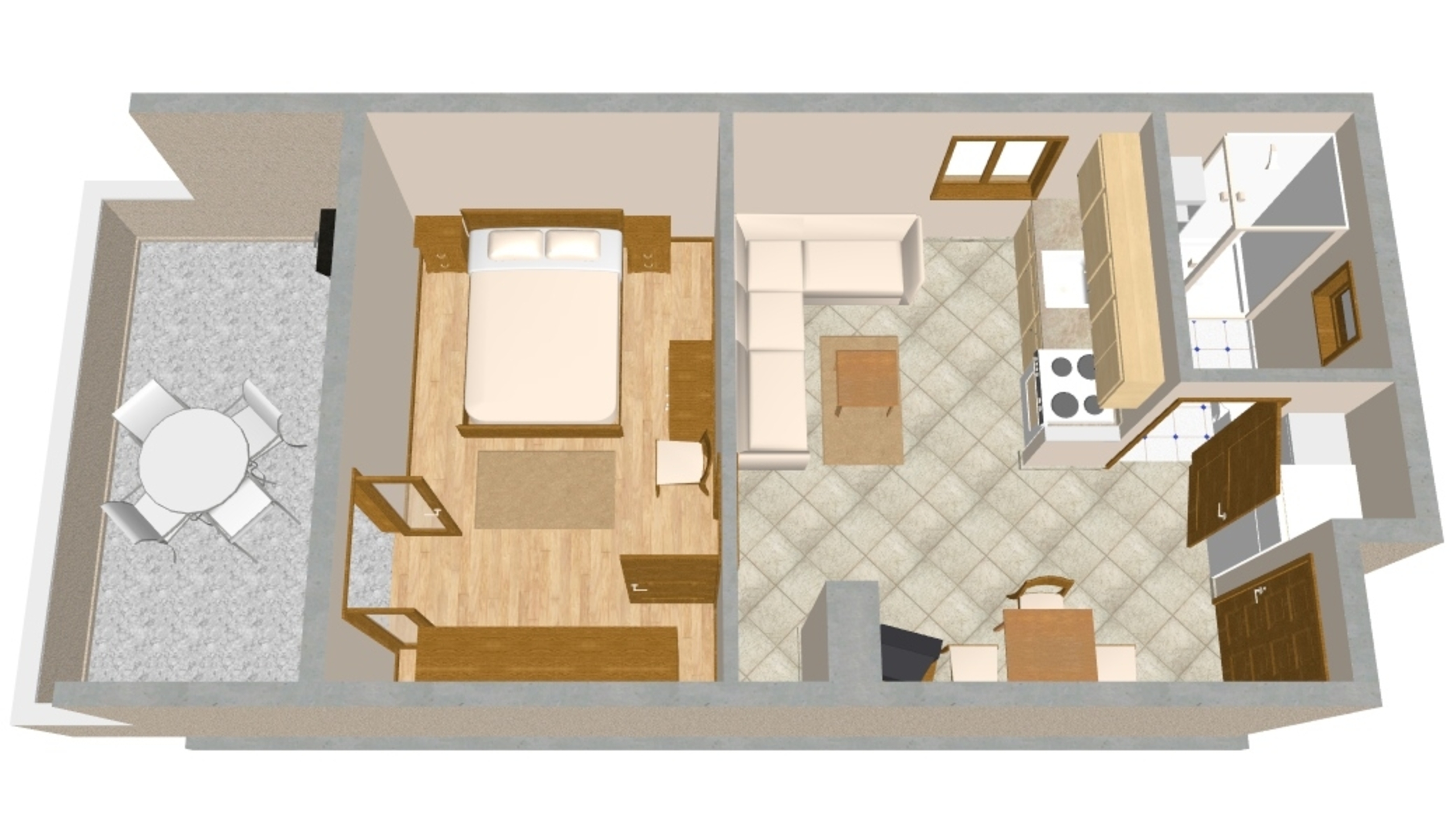One bedroom apartment with terrace and sea view Tisno, Murter  A-b