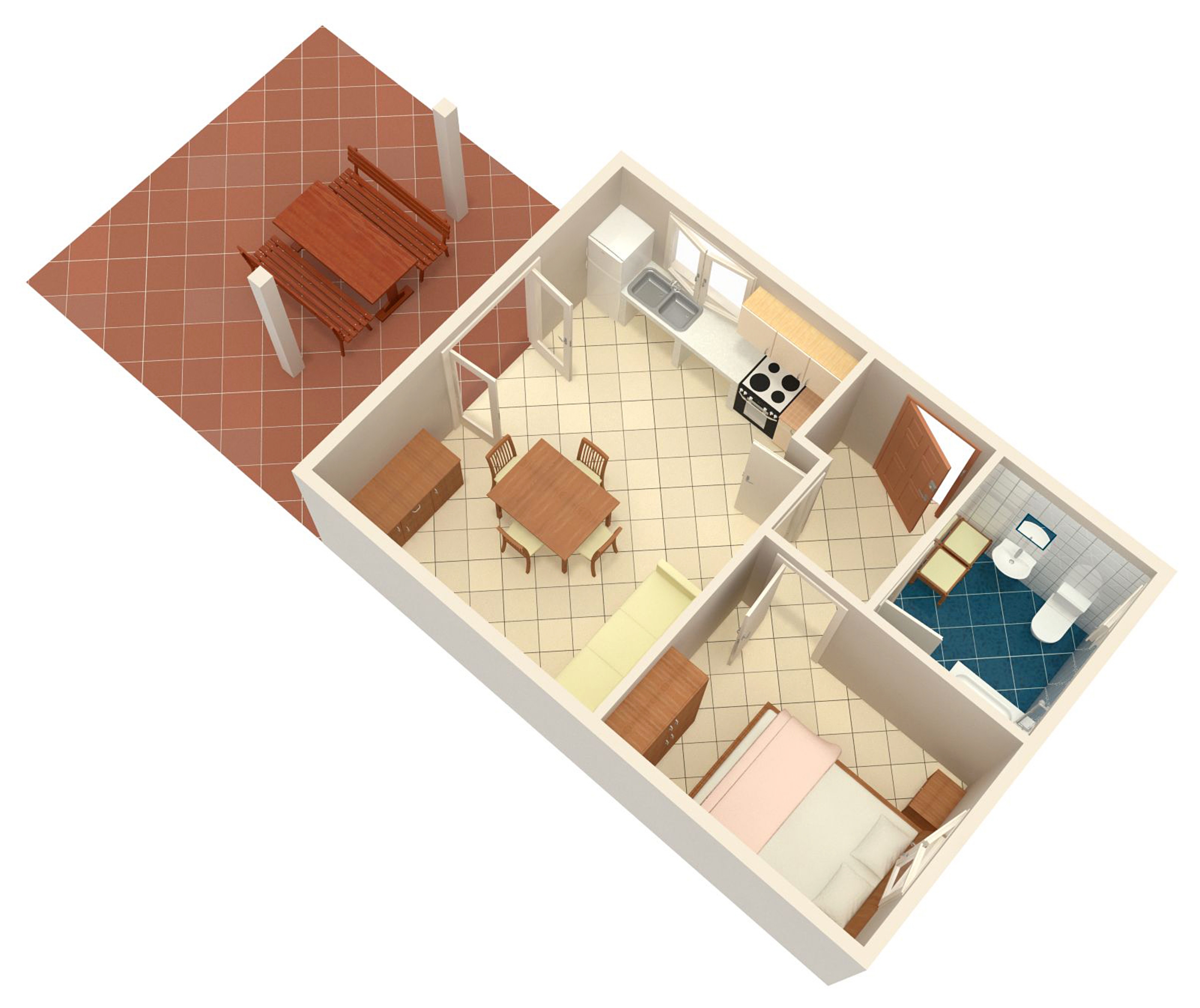 One bedroom house near beach Cove Statival, Kornati  K