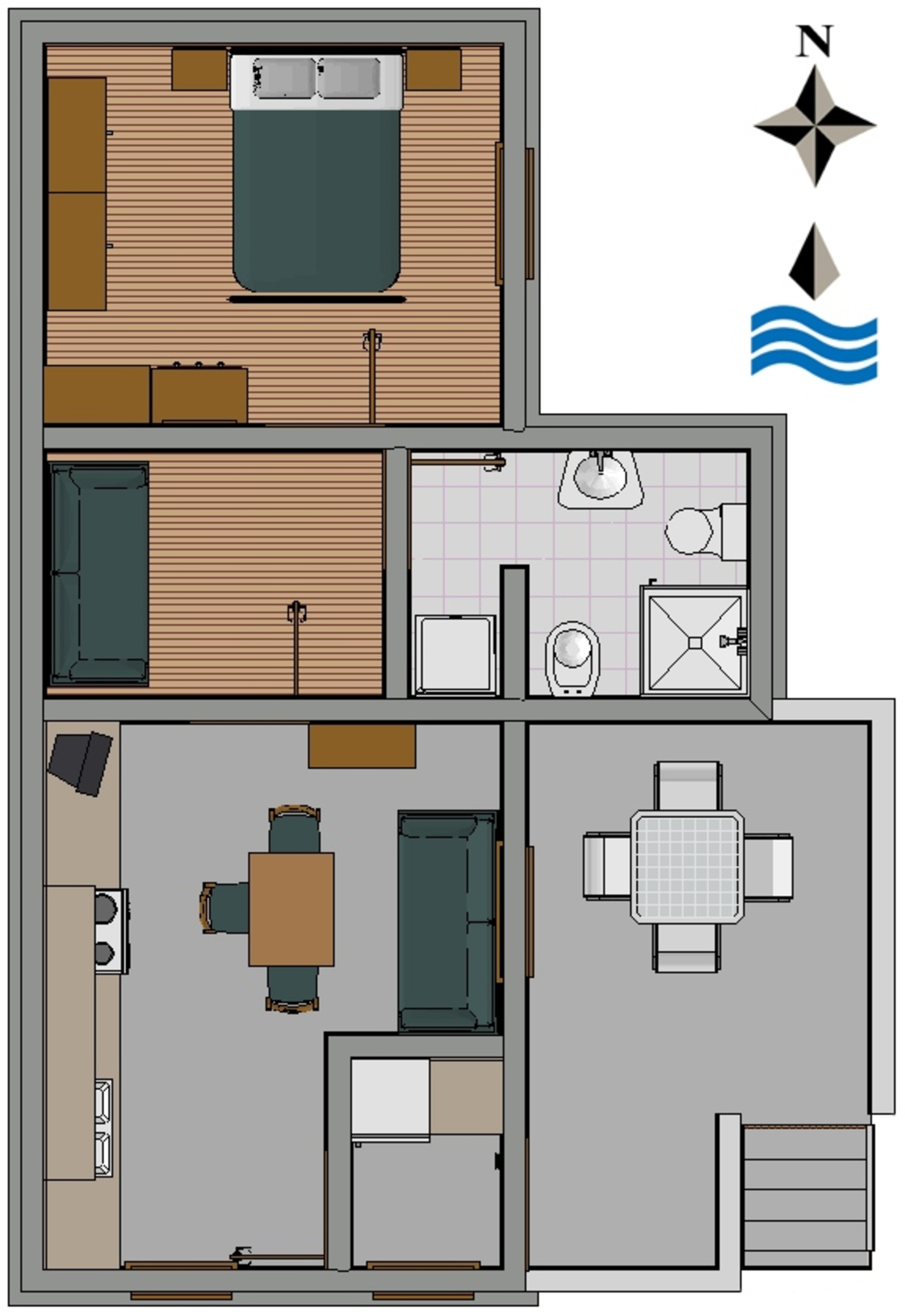 One bedroom apartment near beach Ugljan  A-a