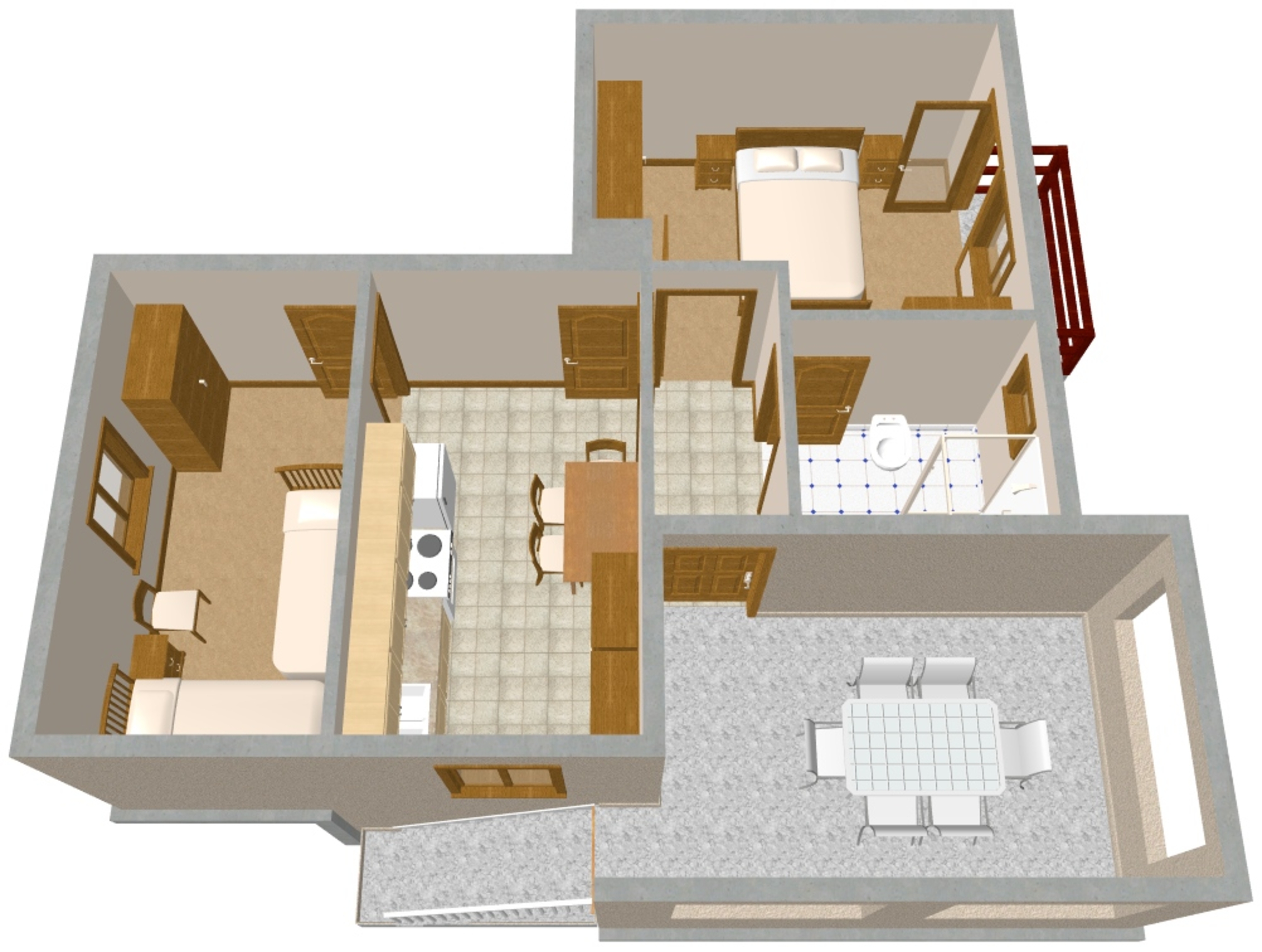 Two bedroom apartment with terrace Ugljan  A-a