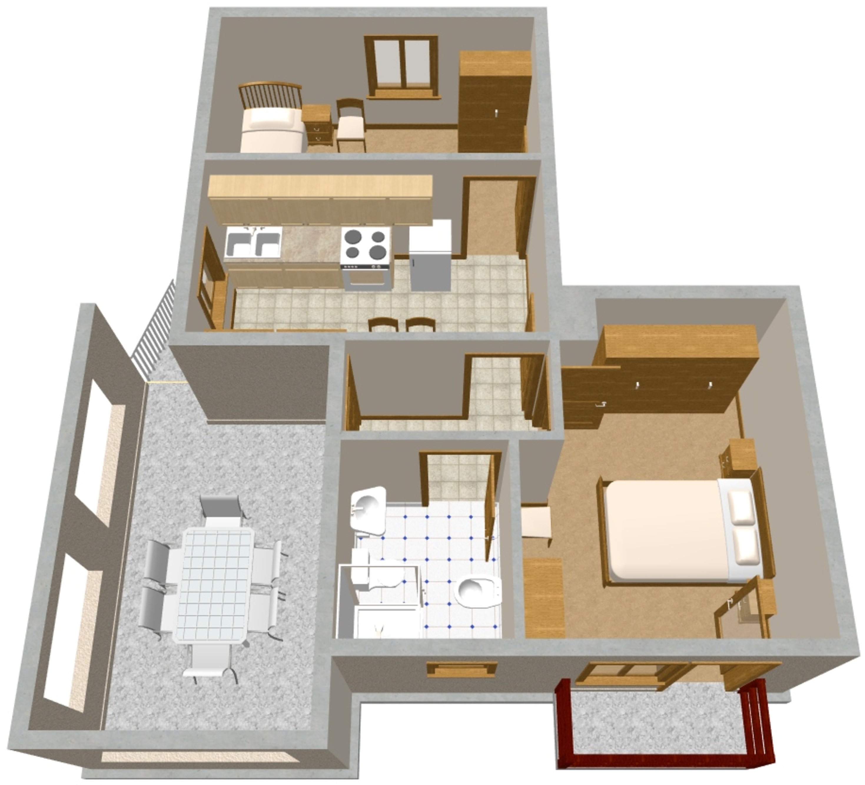 Two bedroom apartment with terrace Ugljan  A-a