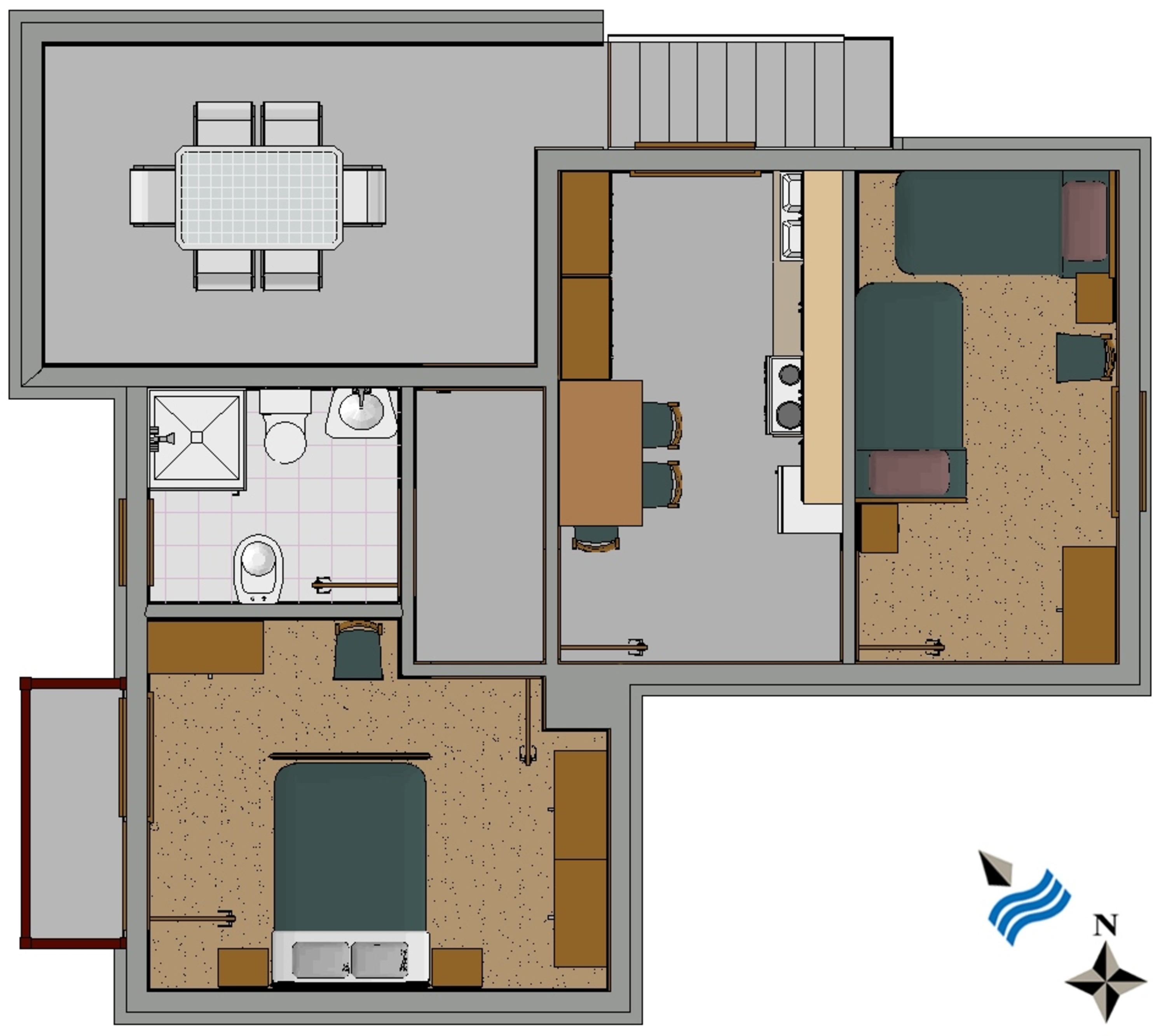 Two bedroom apartment with terrace Ugljan  A-a