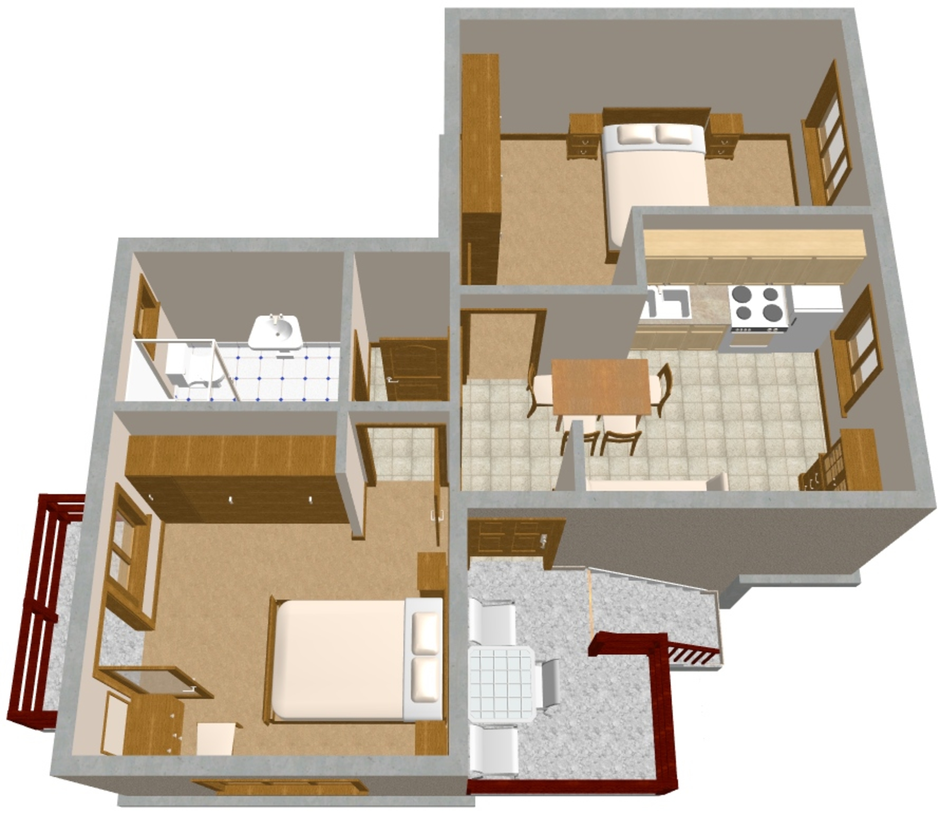 Two bedroom apartment with terrace Ugljan  A-b