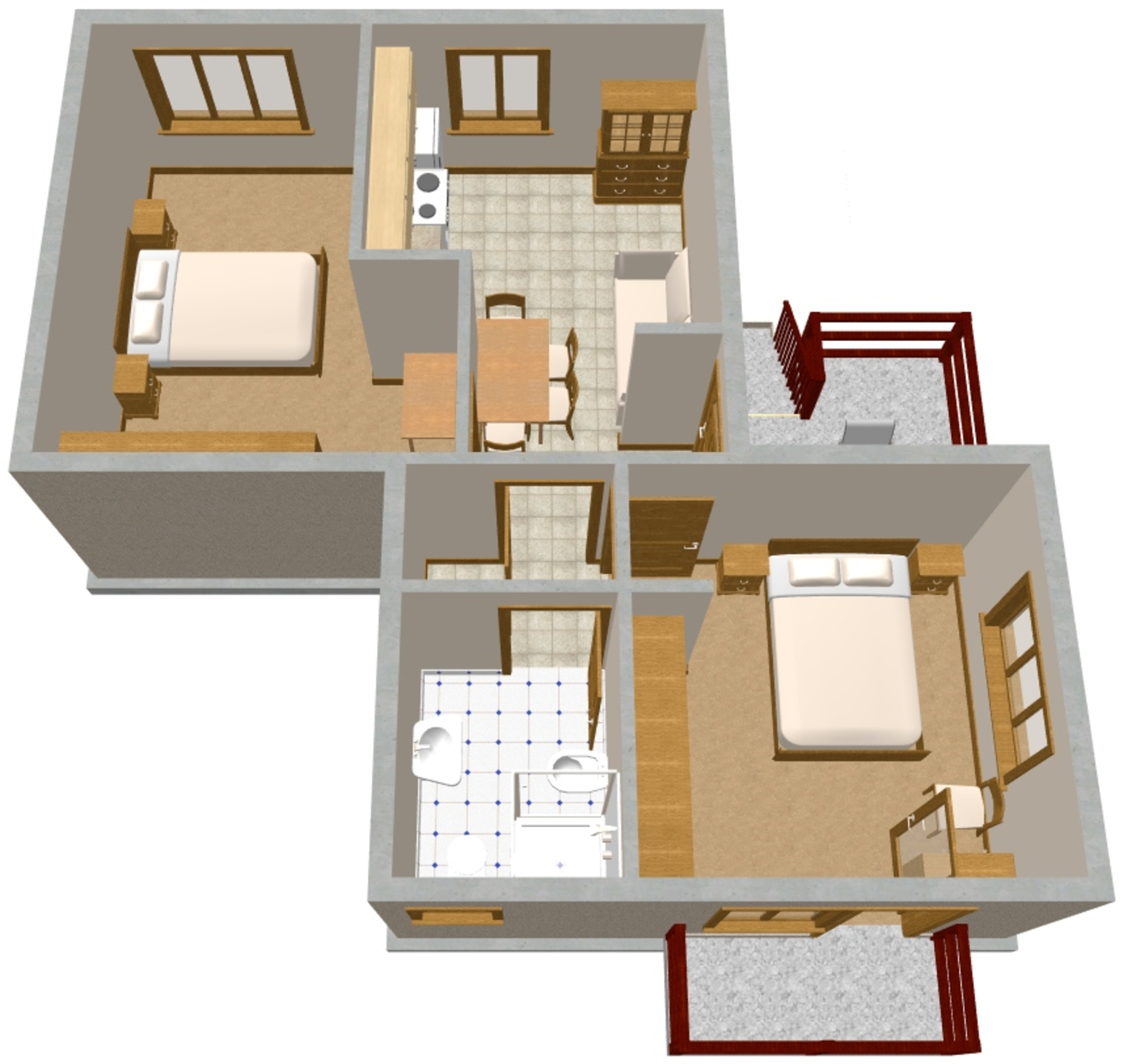 Two bedroom apartment with terrace Ugljan  A-b