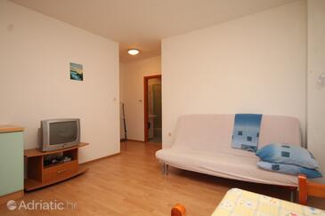 Preko, Obývací pokoj v ubytování typu apartment, domácí mazlíčci povoleni a WiFi.