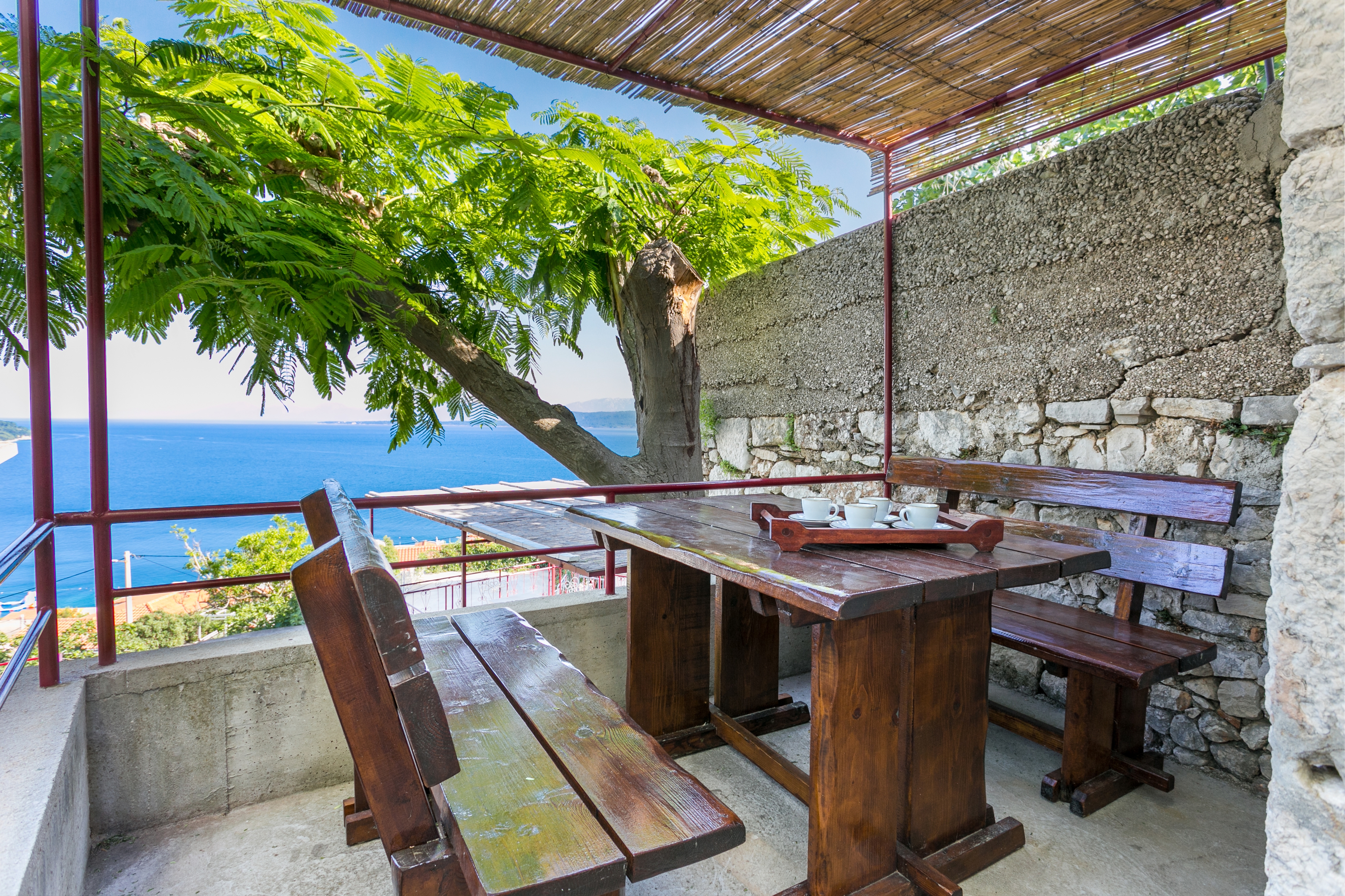 Two bedroom house with terrace and sea view Igrane, Makarska  K