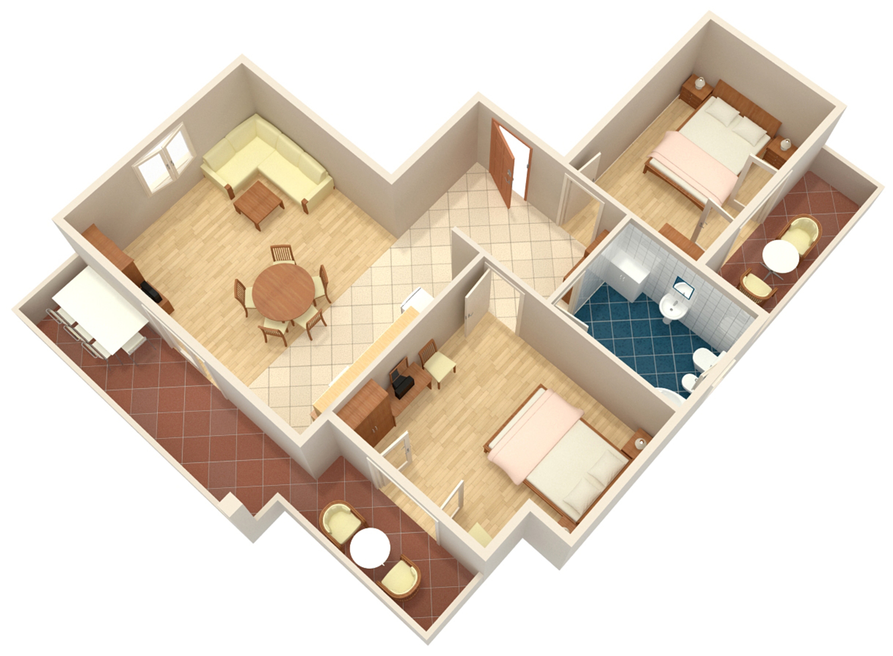 Two bedroom apartment with terrace and sea view Kali, Ugljan  A-a