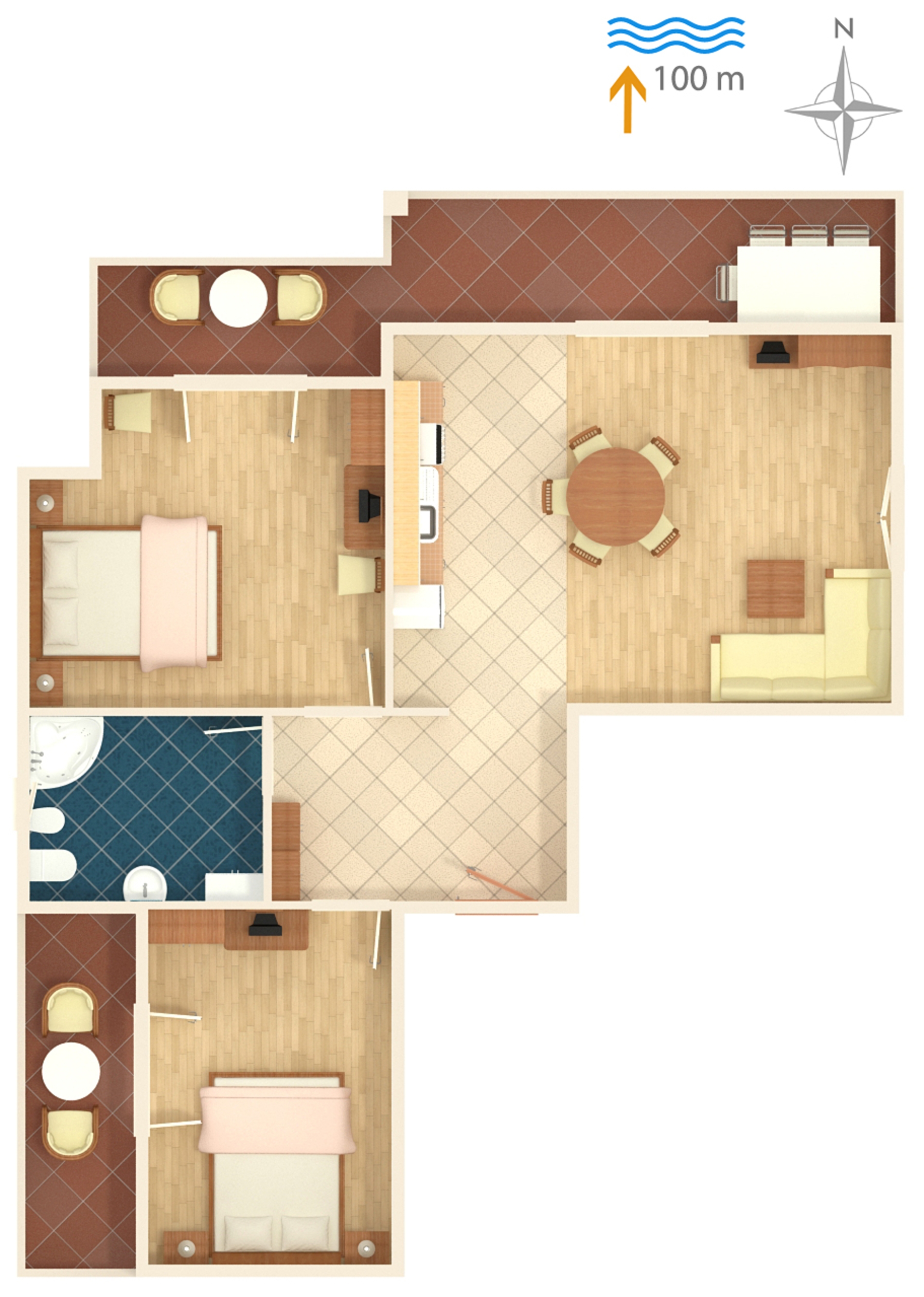 Two bedroom apartment with terrace and sea view Kali, Ugljan  A-a