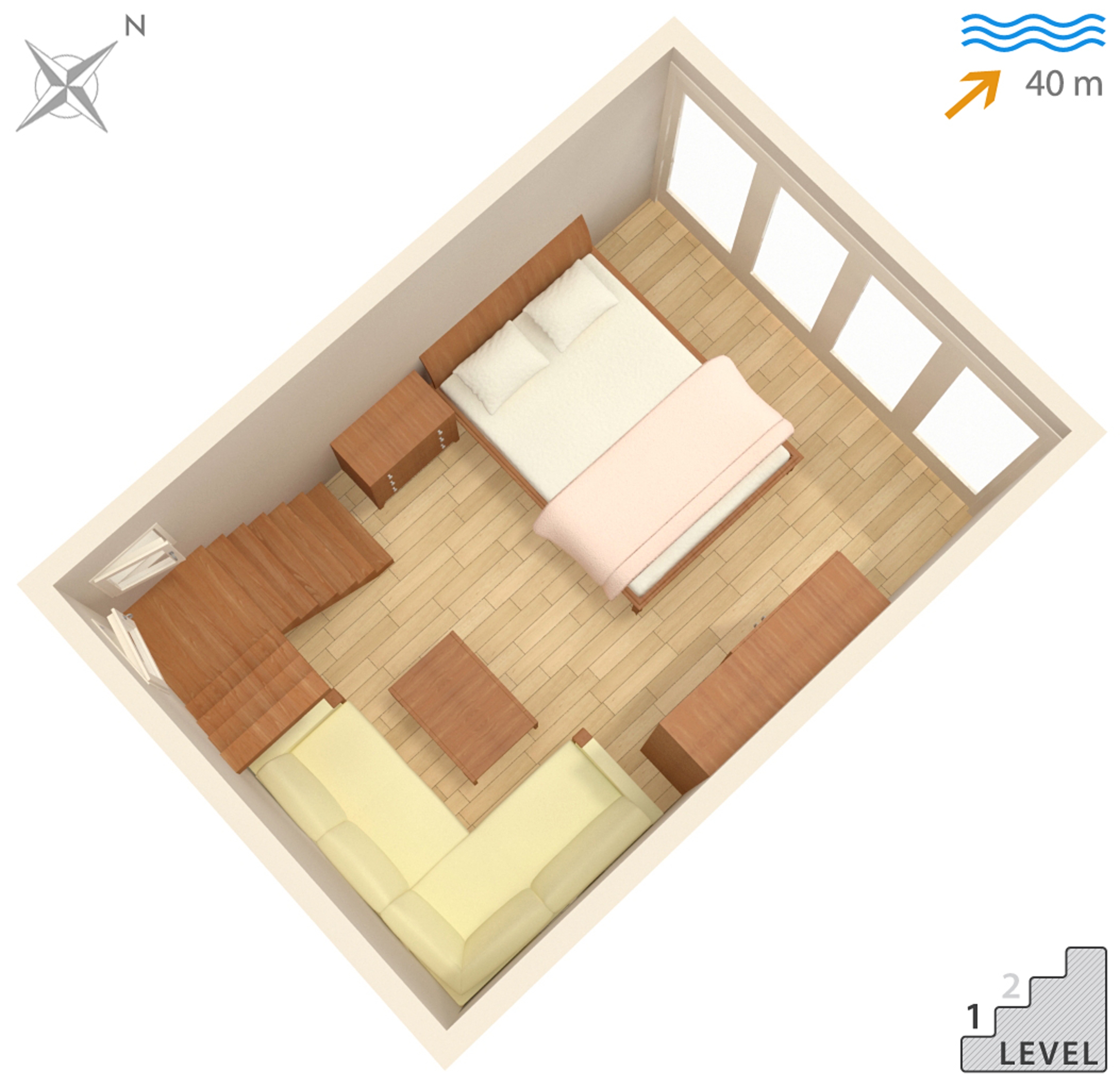 One bedroom apartment near beach Bilo, Primošten  A-b