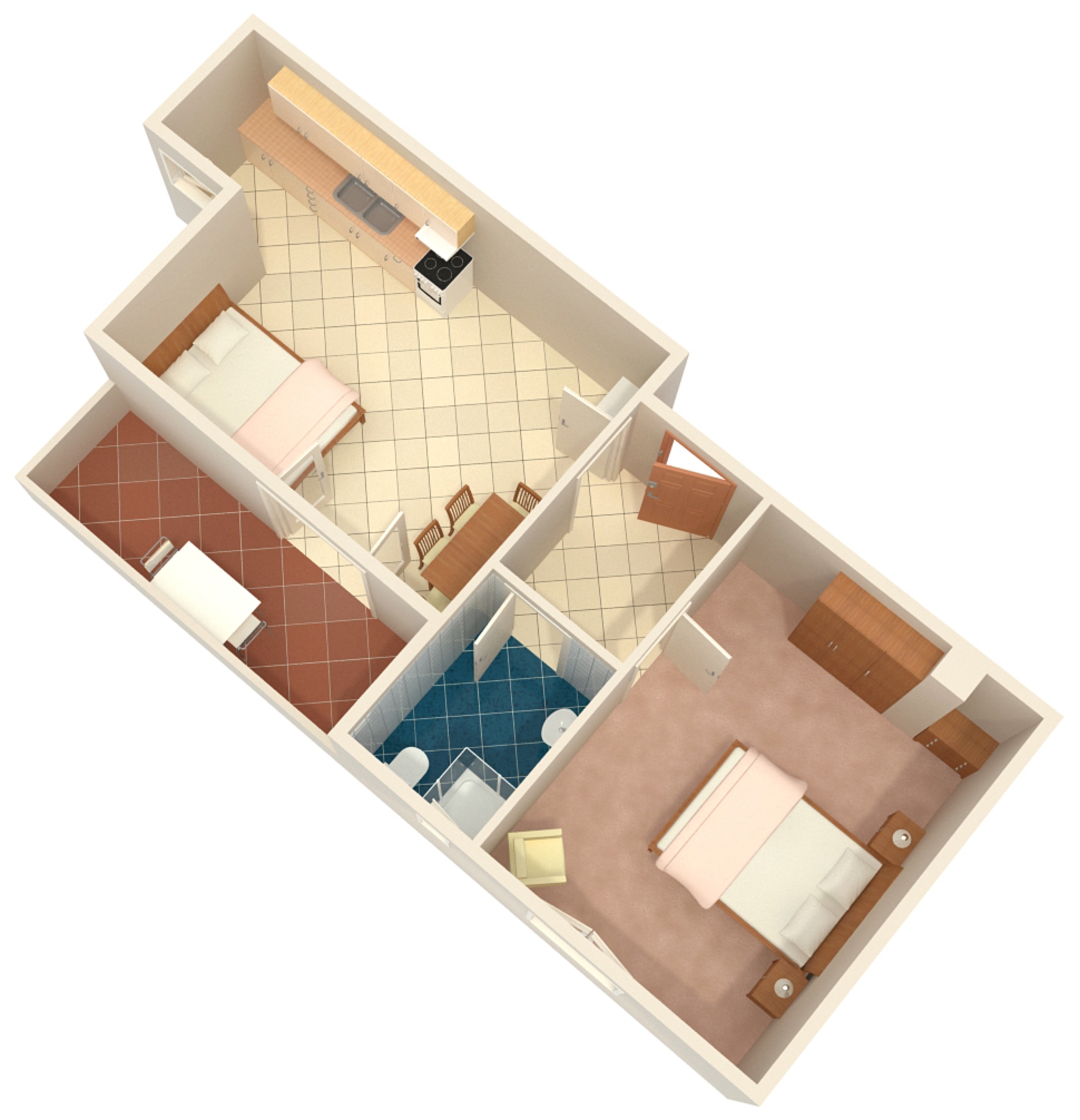 One bedroom apartment near beach Kali, Ugljan  A-b