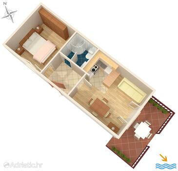 Plan Duće, Plan in the apartment, WIFI.