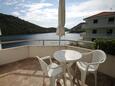 Pasadur, Terrasse dans l’hébergement en type studio-apartment, avec la vue sur la mer, animaux acceptés et WiFi.