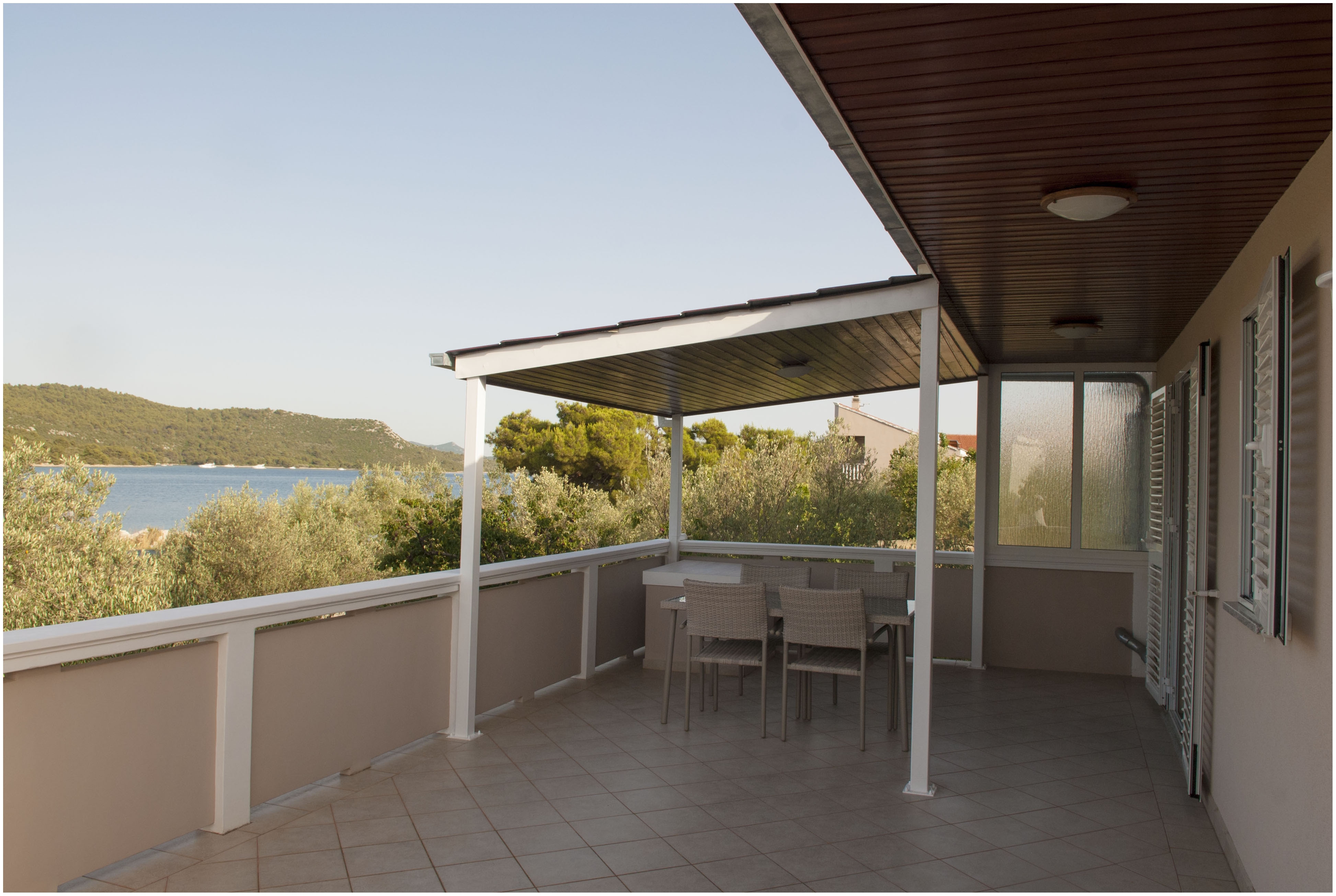 Two bedroom apartment with terrace and sea view Cove Mala Lamjana, Ugljan (A-8449-a)