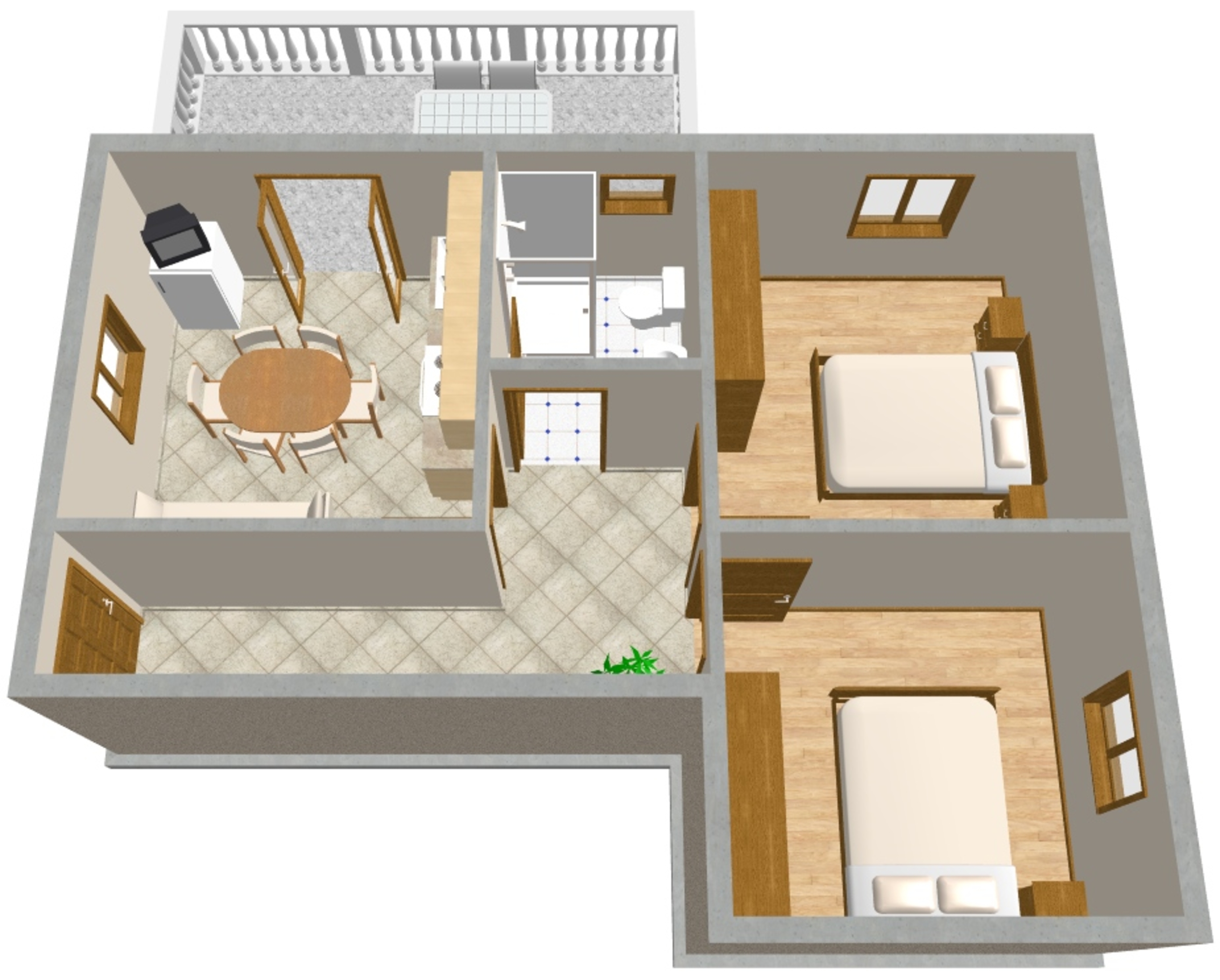 Two bedroom apartment near beach Ugljan  A-b