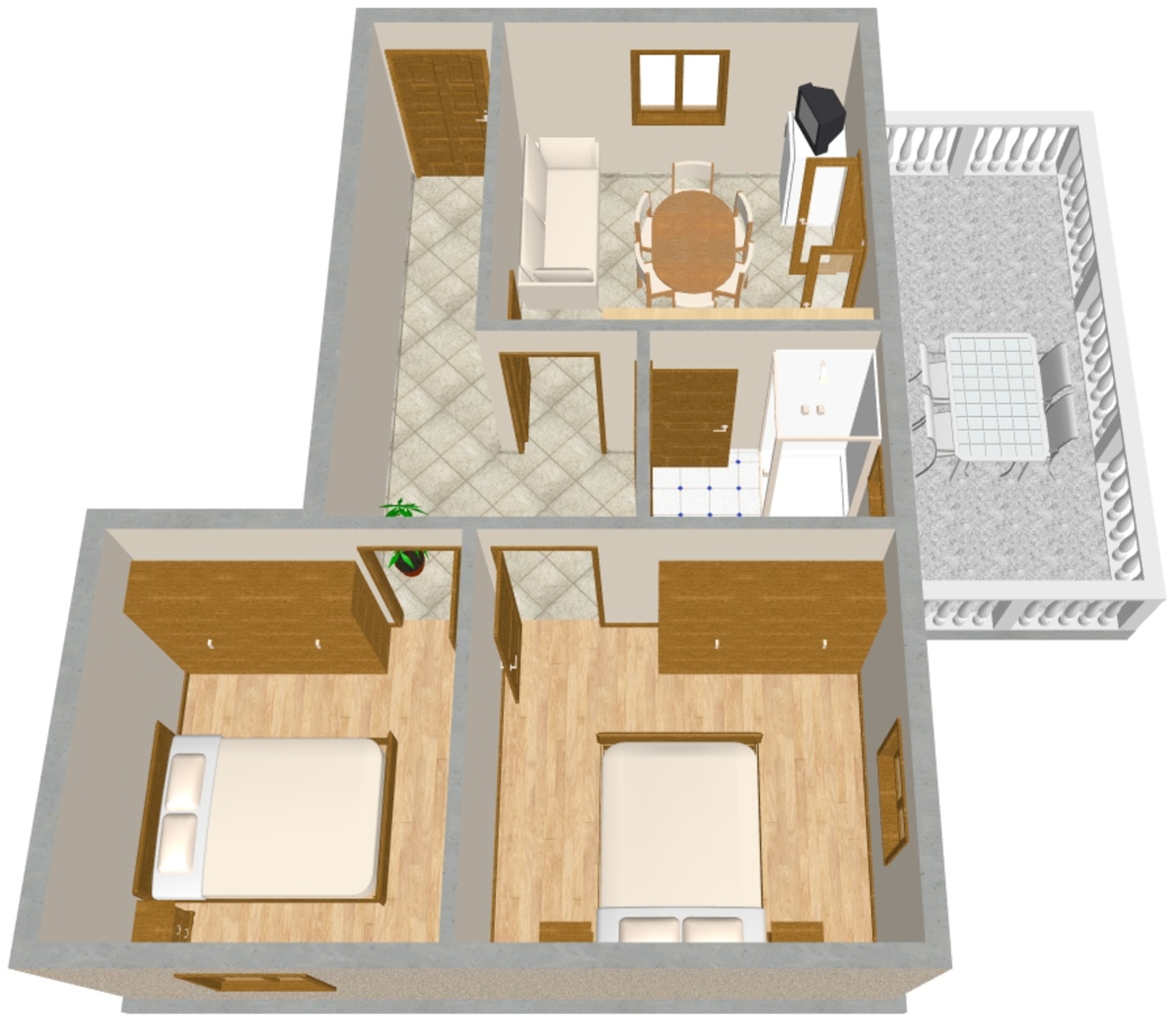 Two bedroom apartment near beach Ugljan  A-b