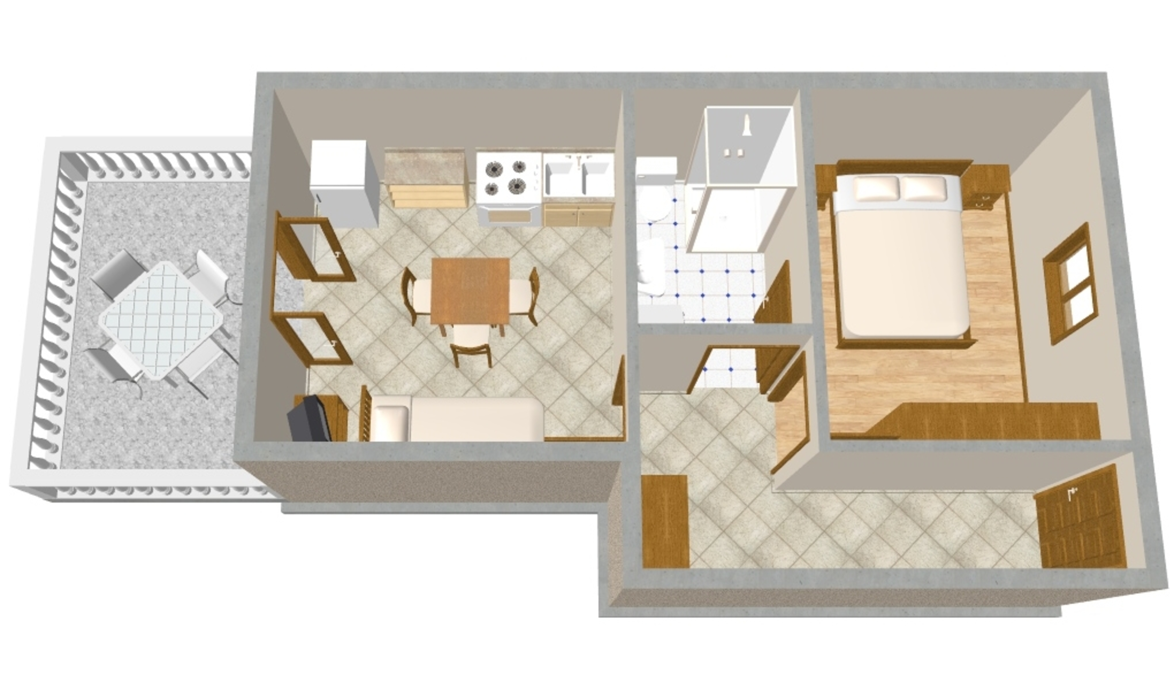 One bedroom apartment near beach Ugljan  A-c
