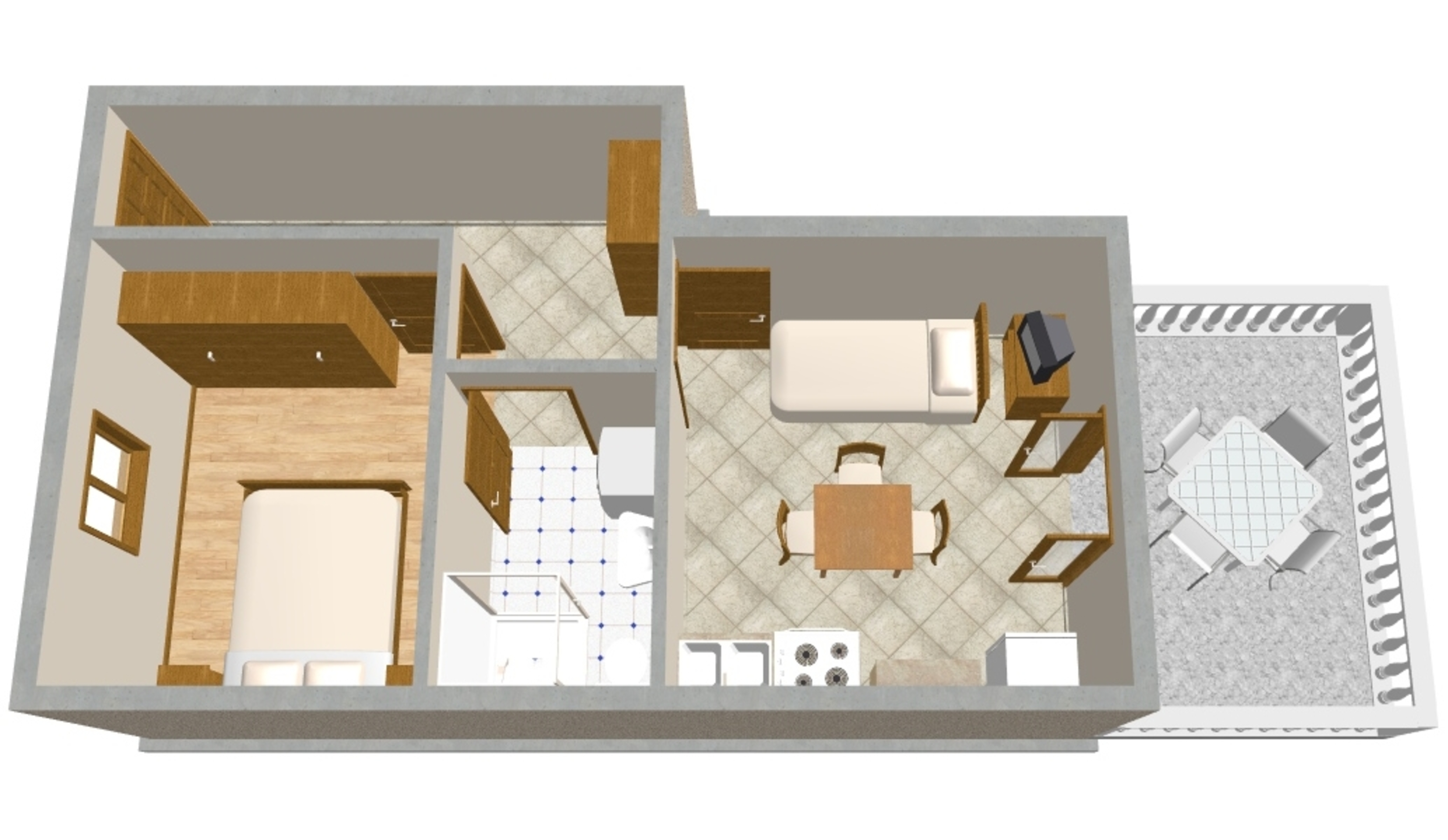 One bedroom apartment near beach Ugljan  A-c