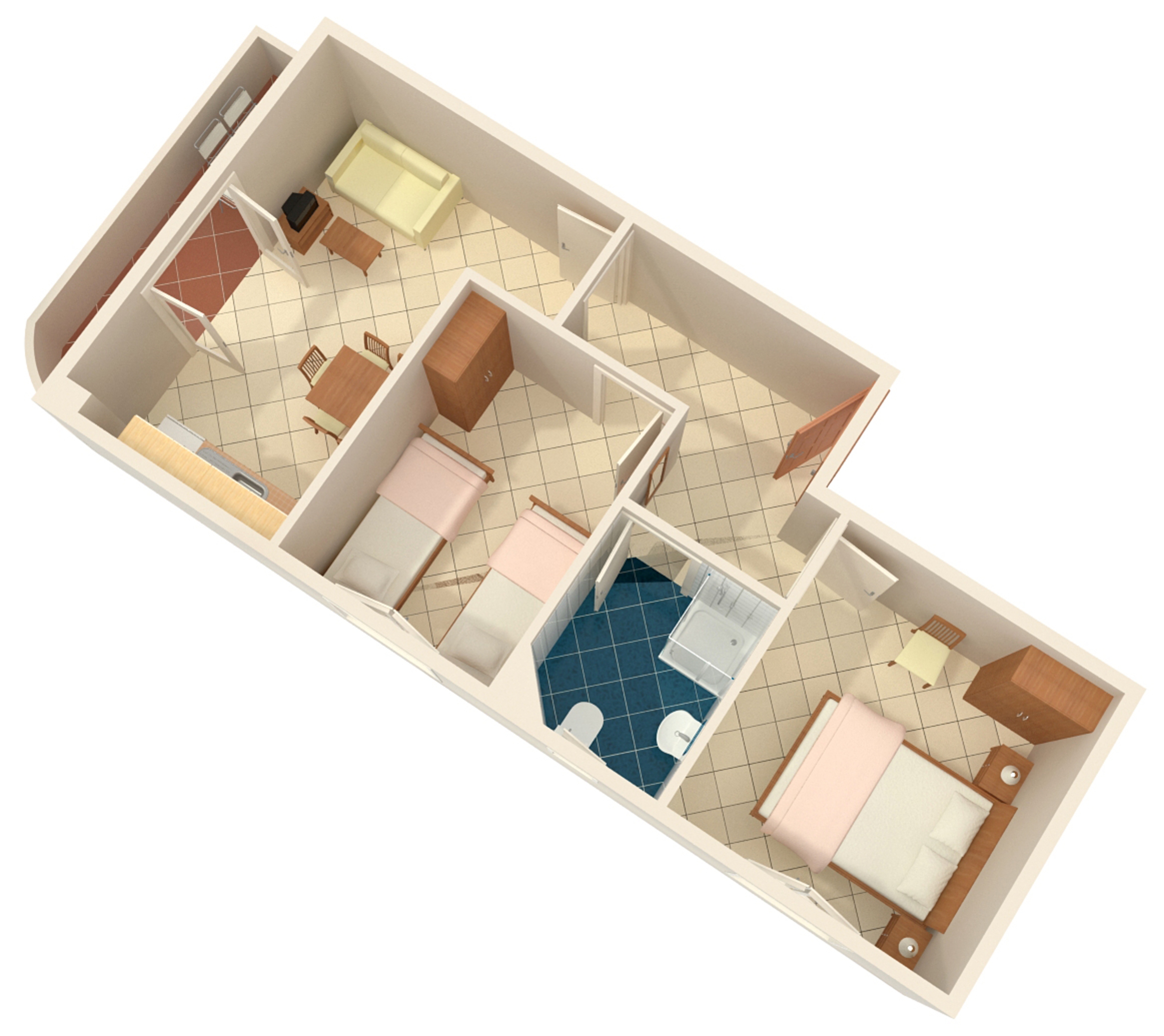 Two bedroom apartment with balcony and sea view Seget Vranjica, Trogir (A-8507-c)