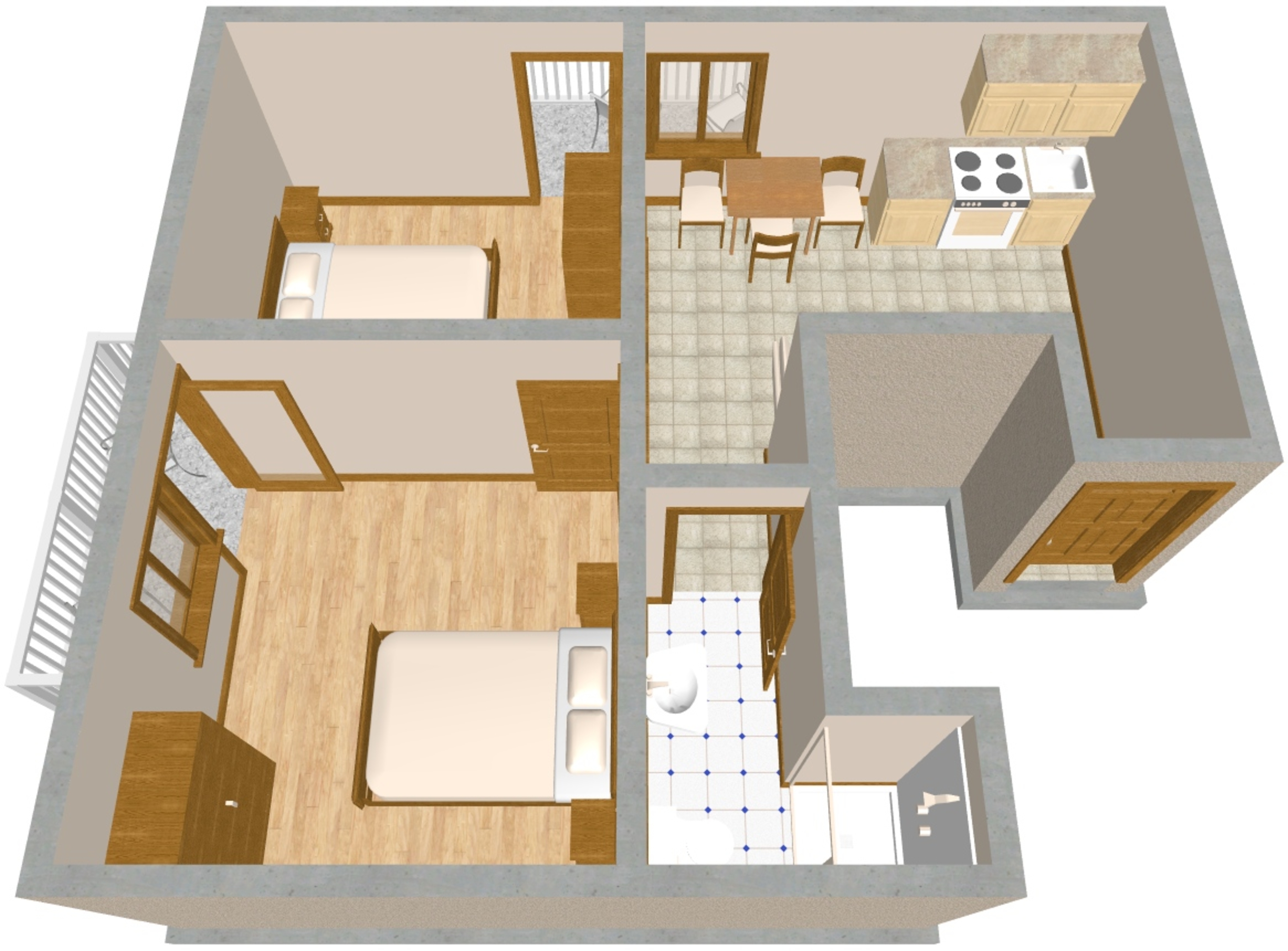 Two bedroom apartment with balcony Drage, Biograd  A-b