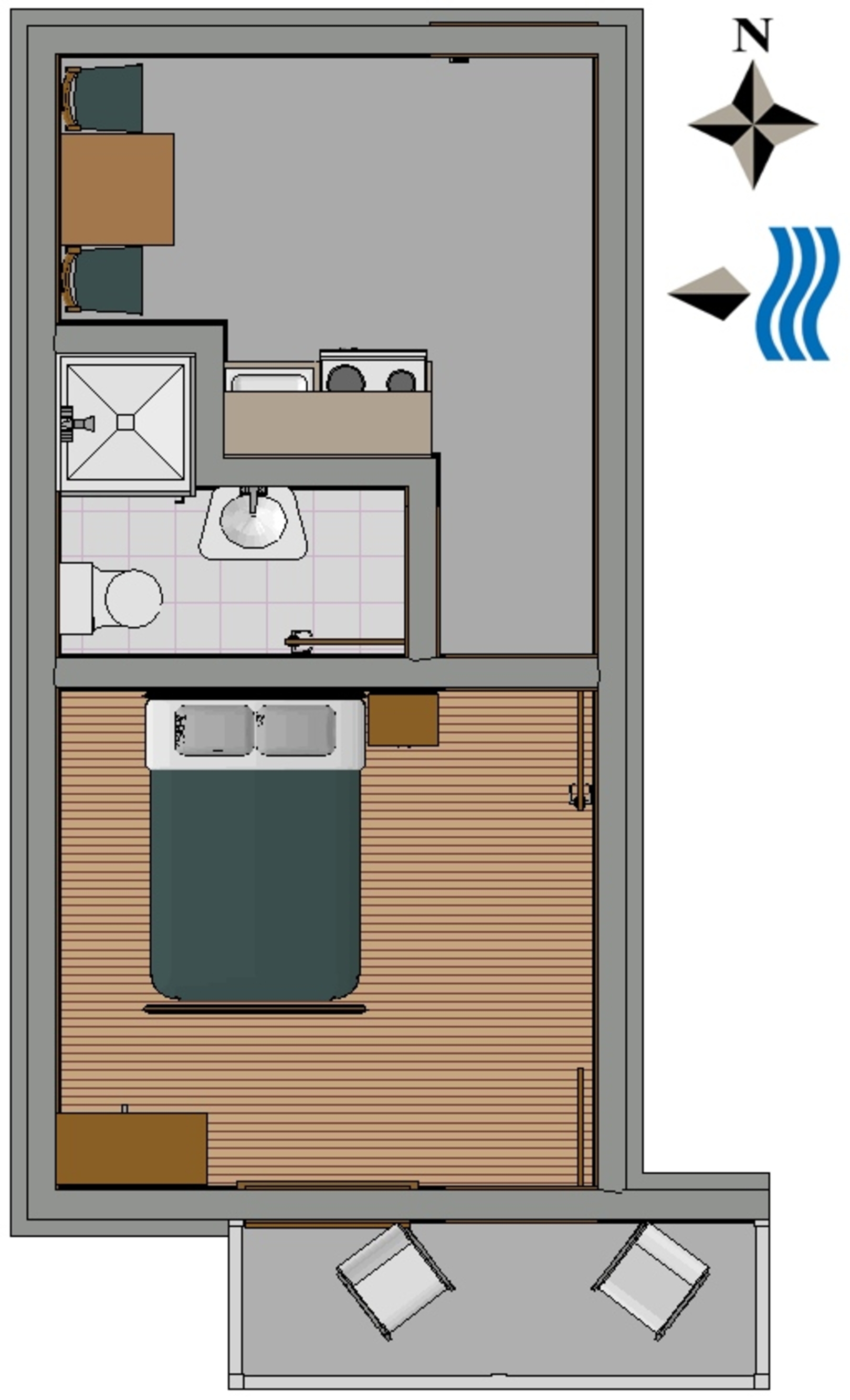 One bedroom apartment with balcony Drage, Biograd  A-d