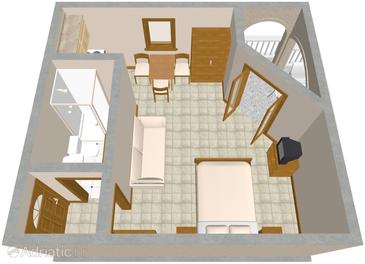 Plan Drage, Plan in the studio-apartment, WIFI.