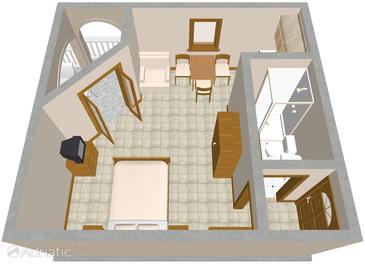 Plan Drage, Plan in the studio-apartment, WIFI.