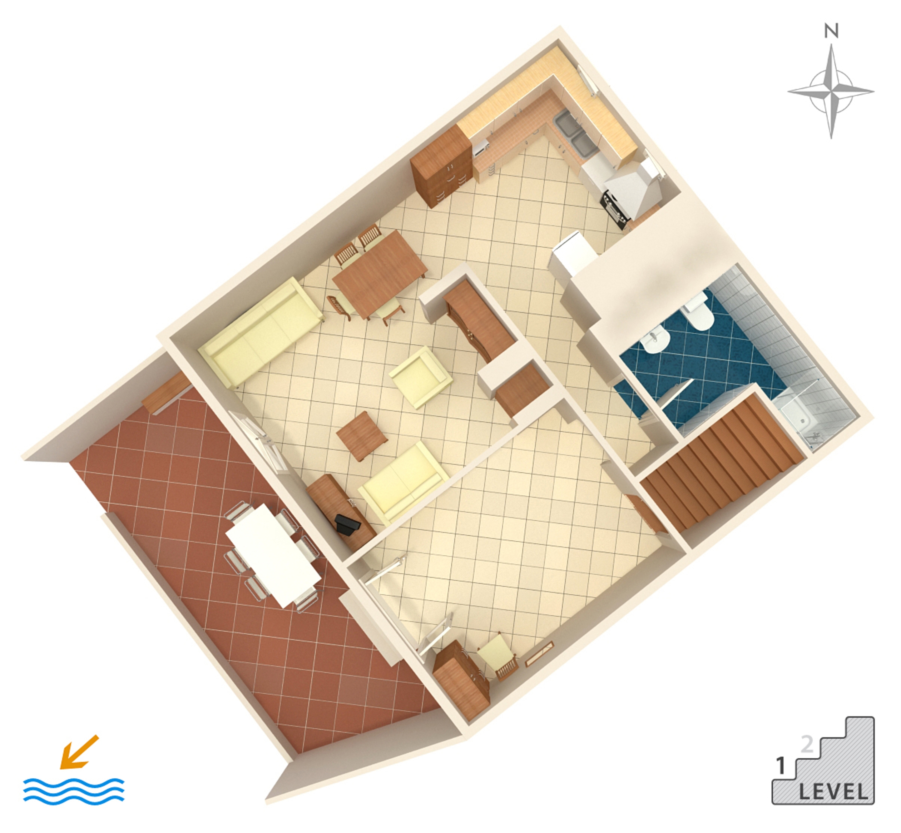 Three bedroom house with terrace Cavtat, Dubrovnik  K